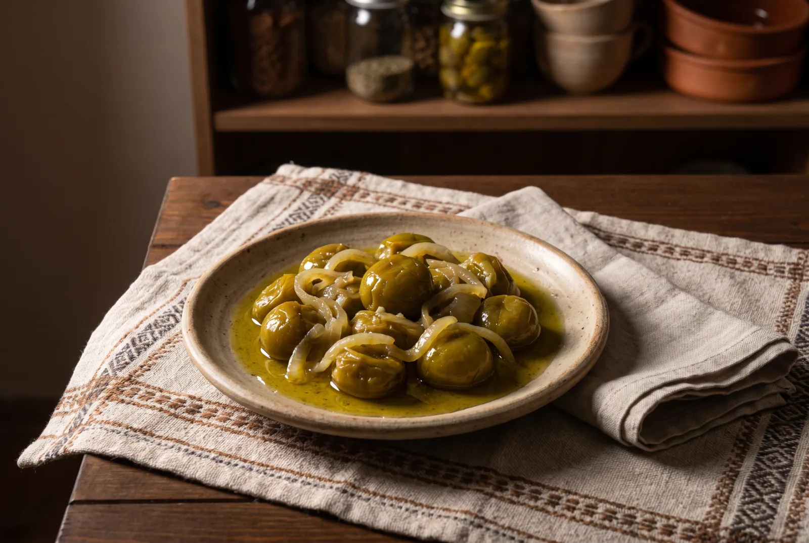 Green Plums with Olive Oil | A Tart Aegean-Style Meze