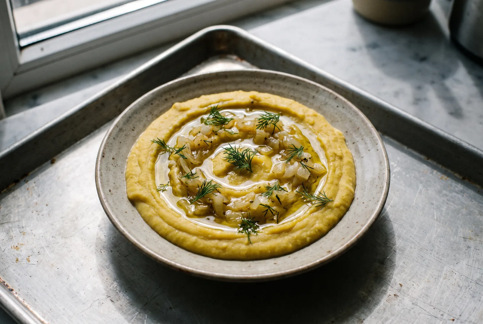 Fava — Turkish dried broad bean purée with olive oil
