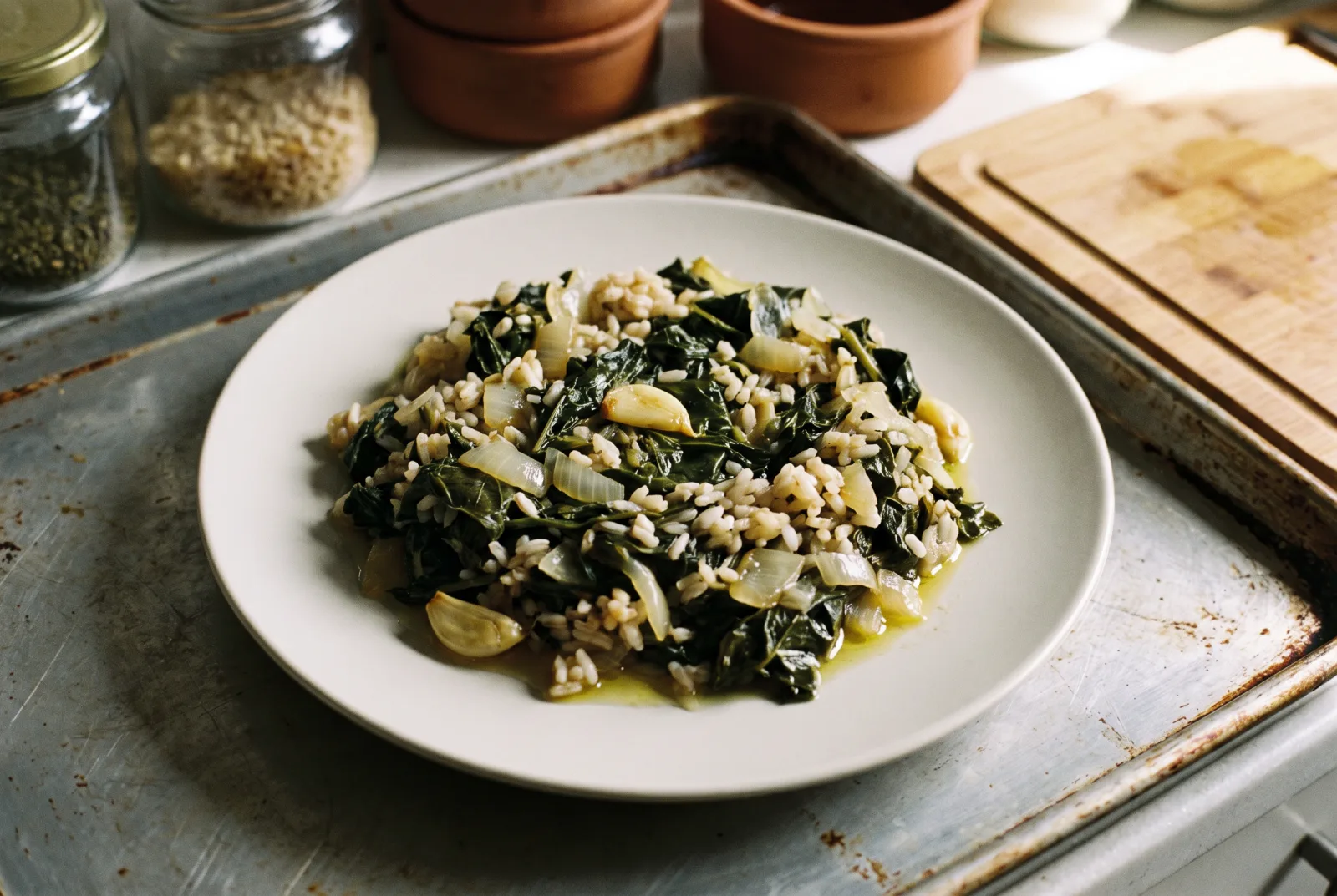 Zeytinyağlı Ebegümeci — Anatolian-style mallow with garlic