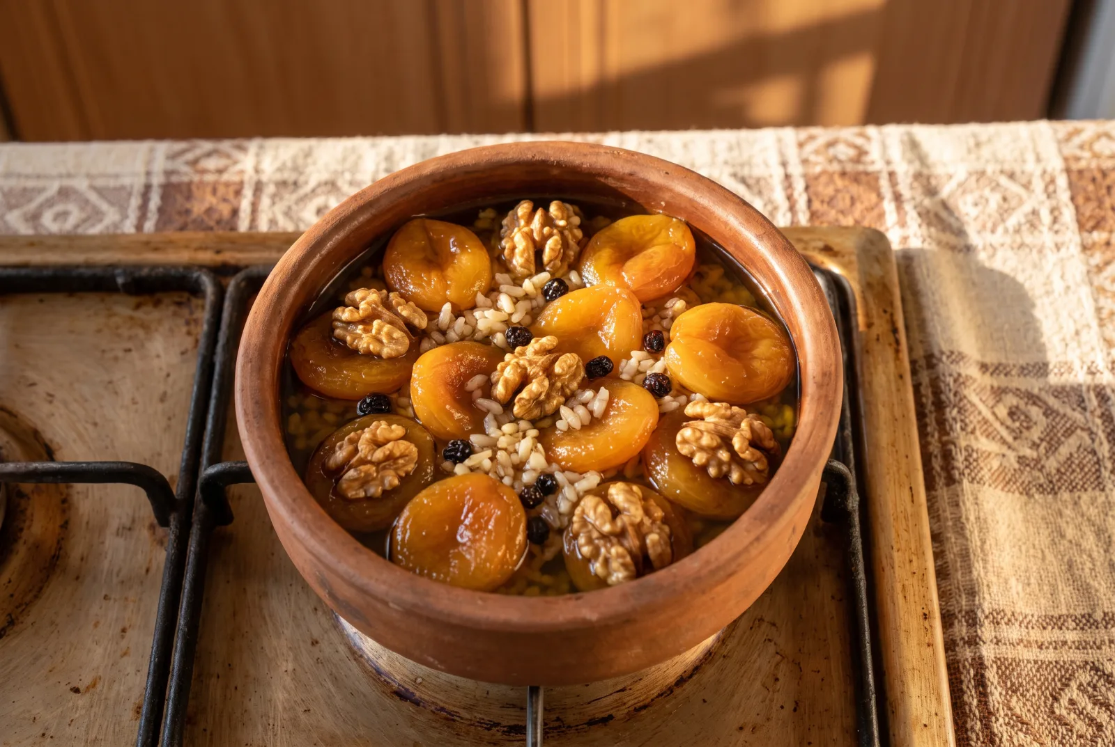 Olive Oil Braised Dried Apricots | Walnut Stuffed Appetizer