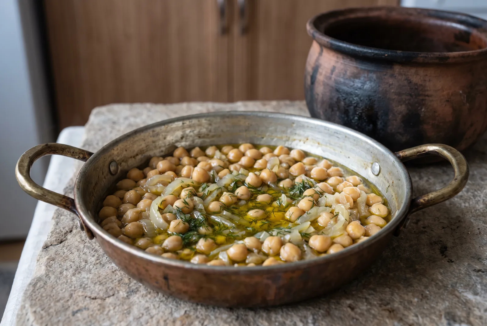Olive Oil-Braised Fresh Chickpeas | Onion Summer Recipe
