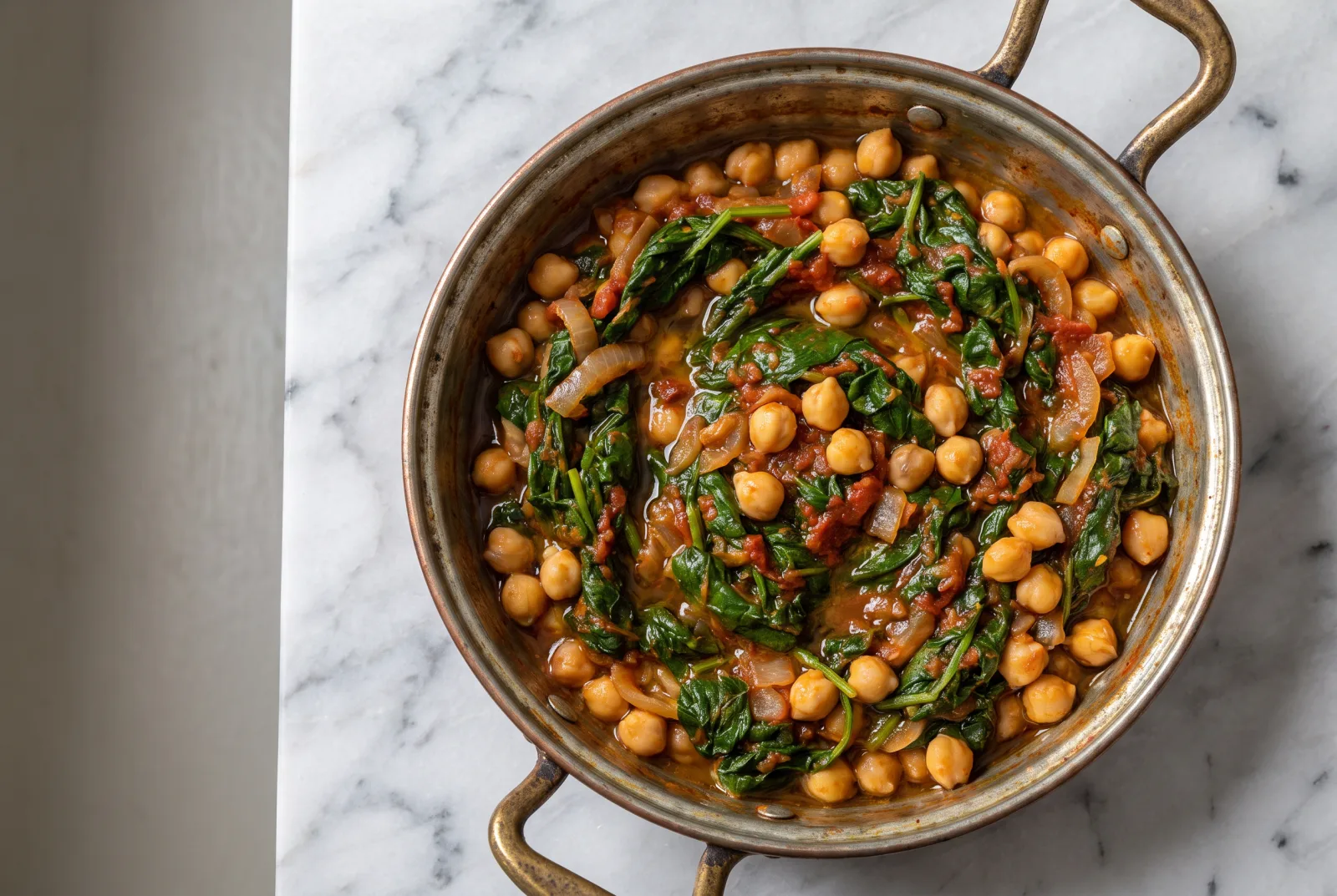 Chickpea and Spinach Olive Oil Stew | A Winter Recipe