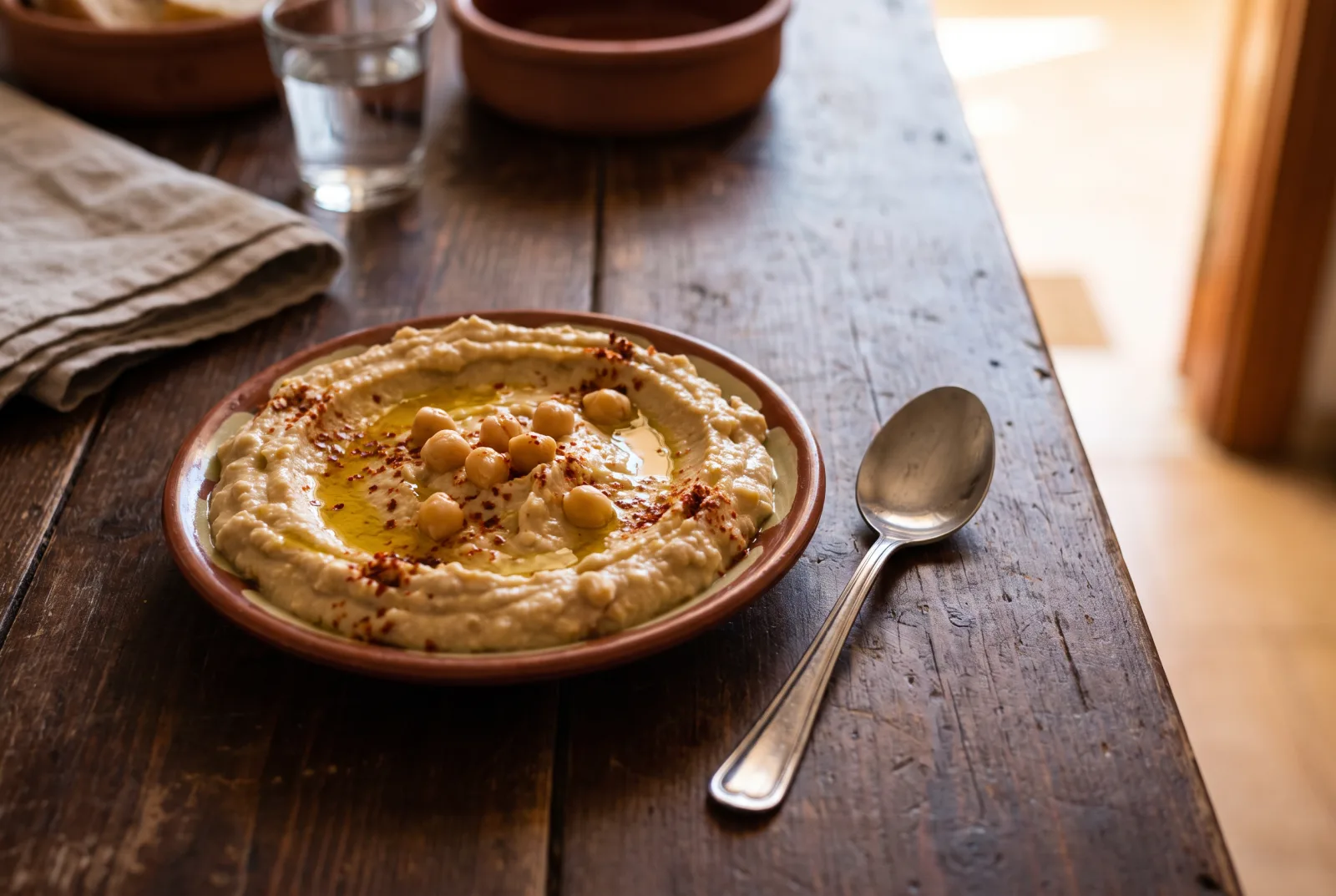 Hummus — a chickpea, olive oil and tahini meze