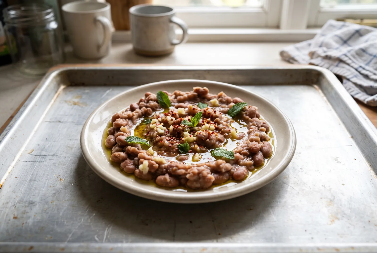 Borlotti Bean Puree | Garlic and Olive Oil Meze