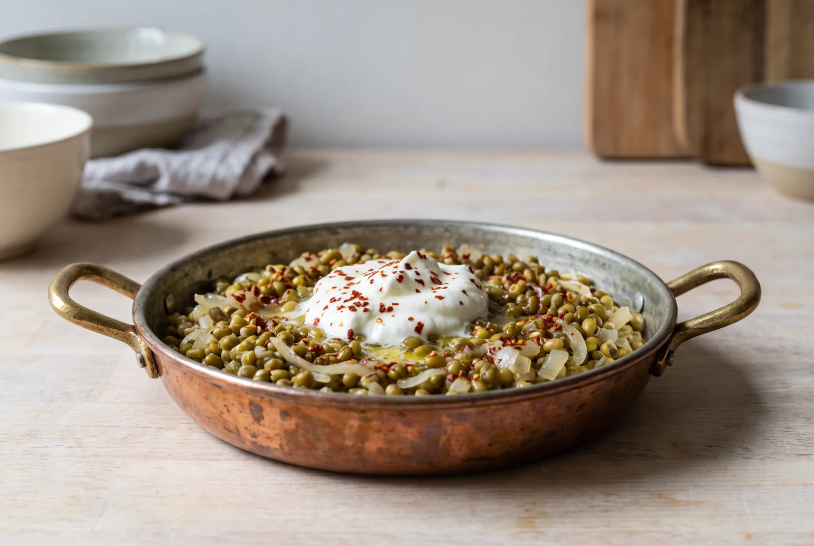 Mung Bean Sauté | Pan-Cooked with Butter and Onion