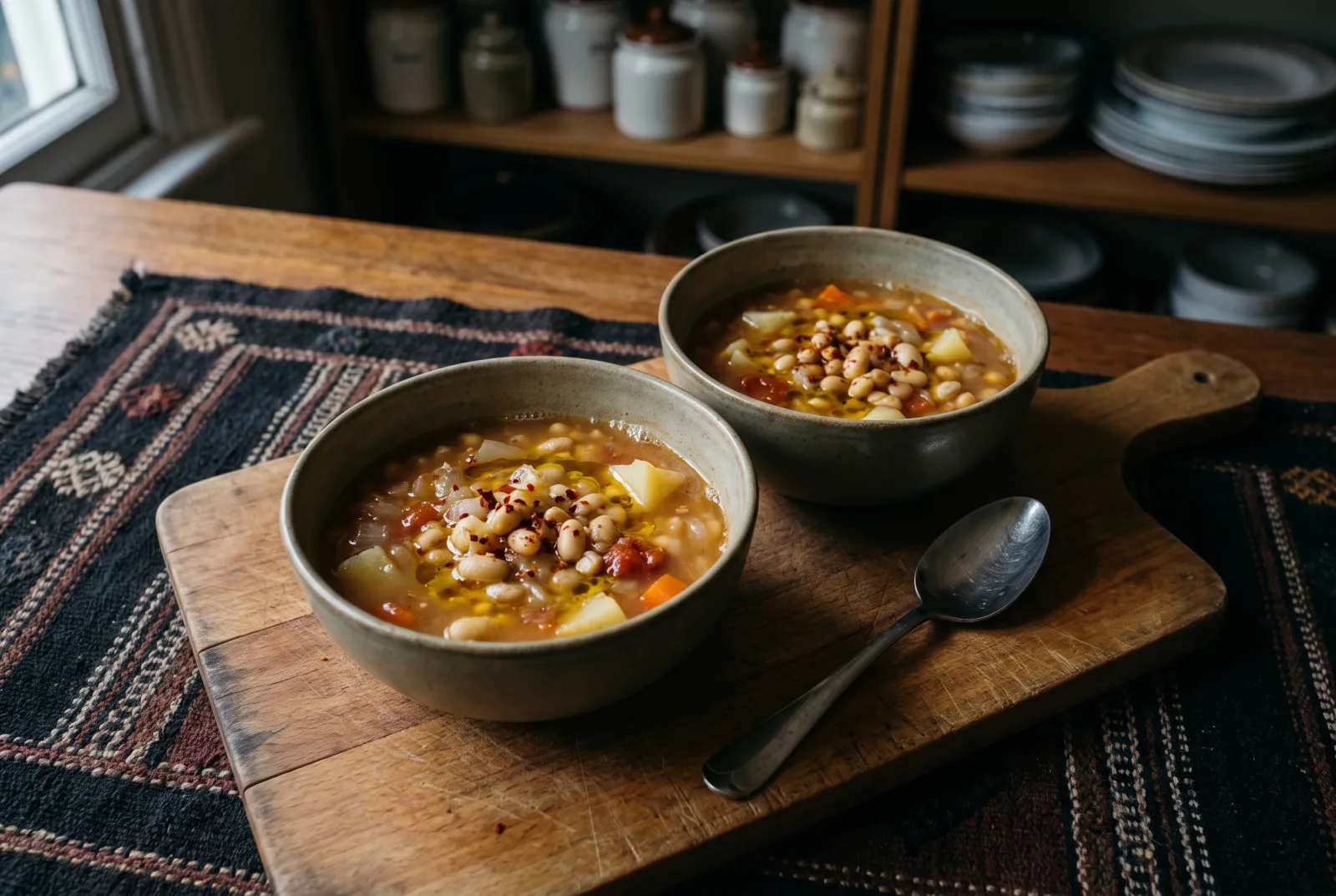 Soybean Soup with Spiced Vegetables