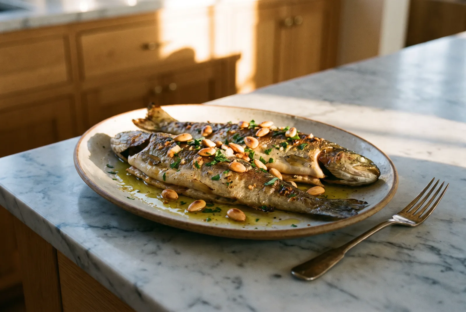Grilled Trout | Almond Butter Sauce
