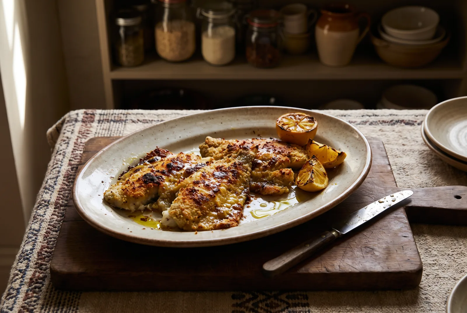 Oven-Baked Flounder | Crispy Breadcrumb Coating