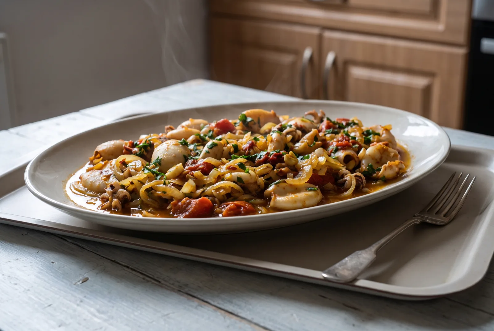 Sautéed Cuttlefish | Onion and Tomato Sauce