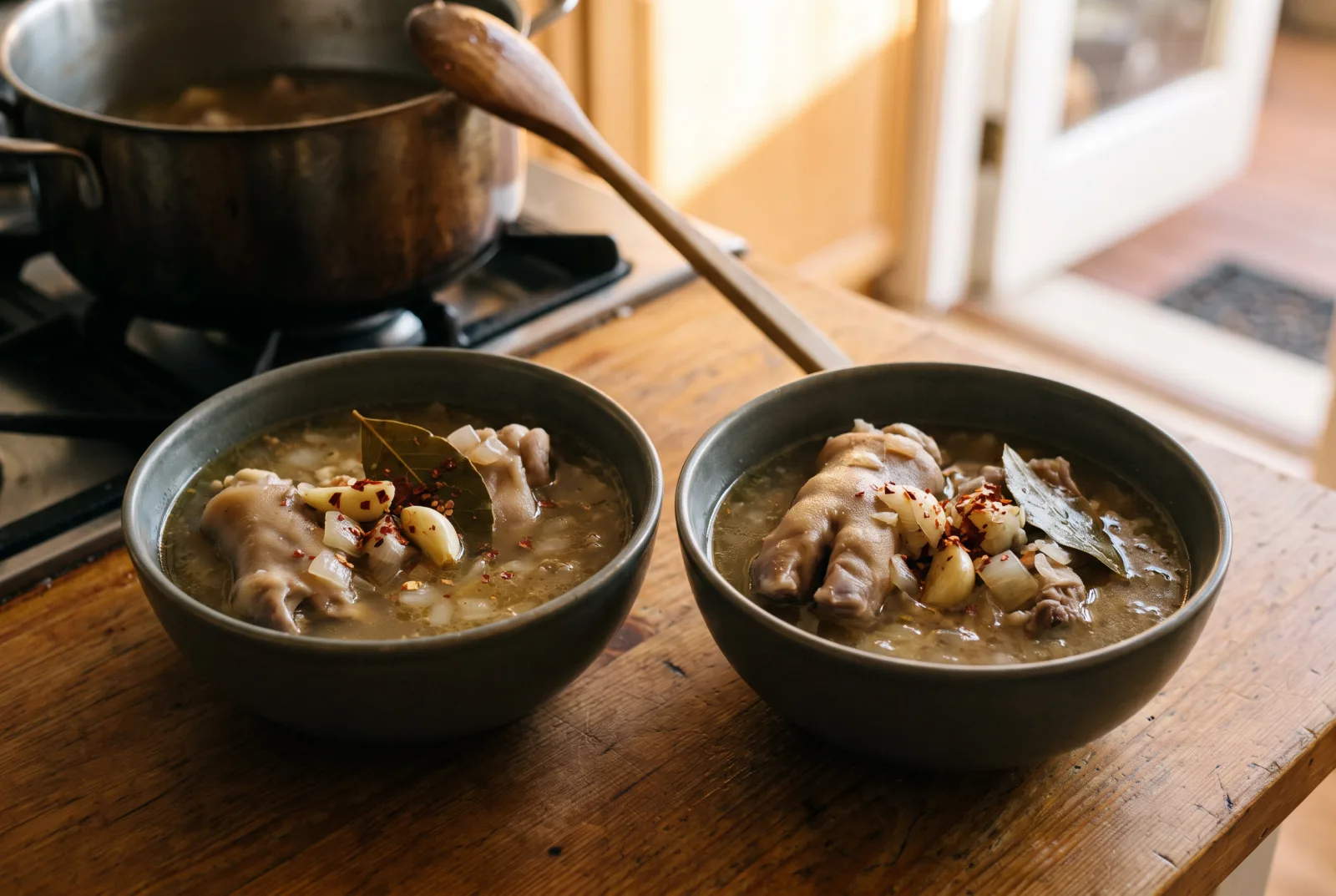 Kelle Paça | Traditional Turkish Lamb Trotter Soup with Garlic and Vinegar