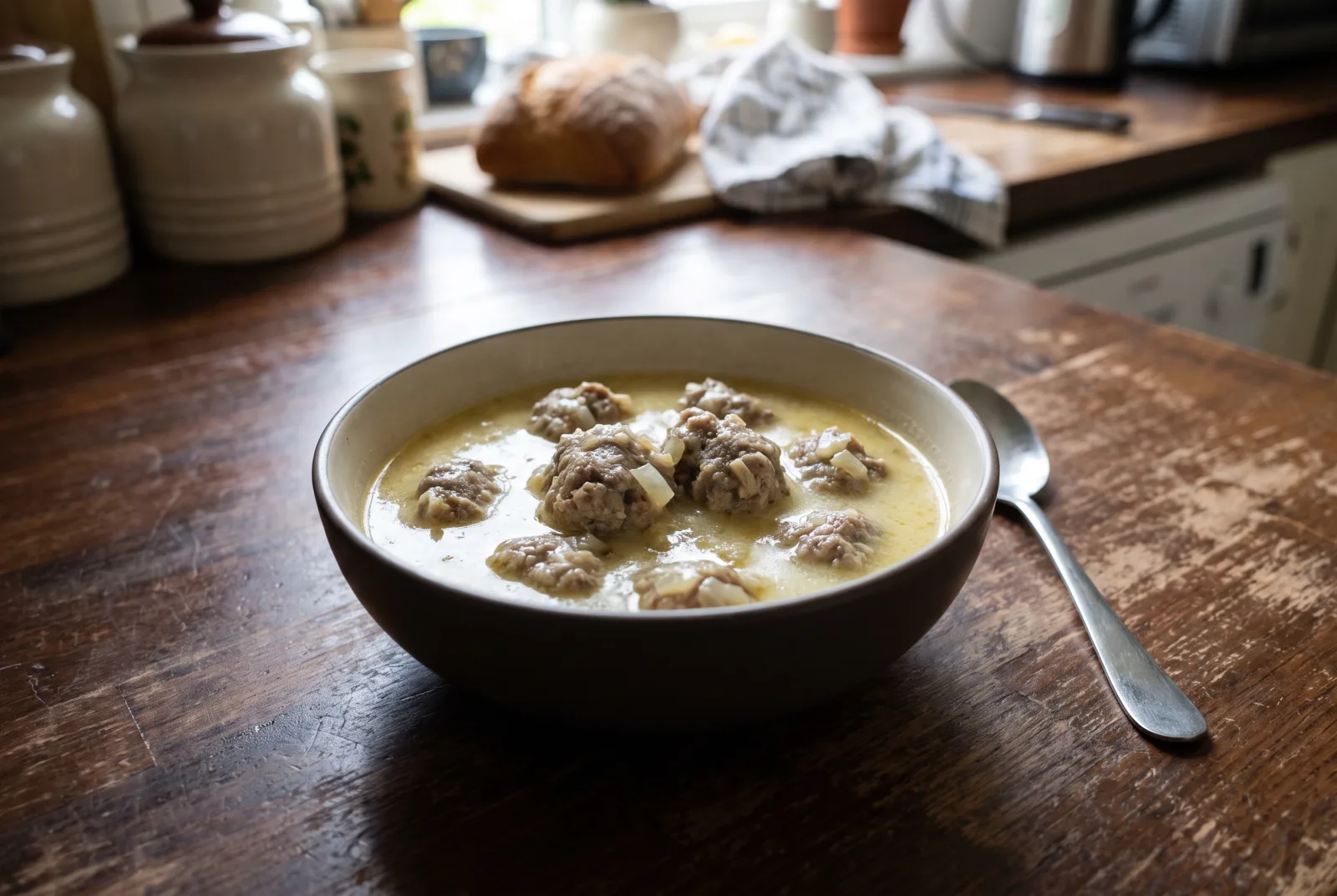 Sulu Köfte | Lamb Meatball Soup with Lemon-Egg Mixture
