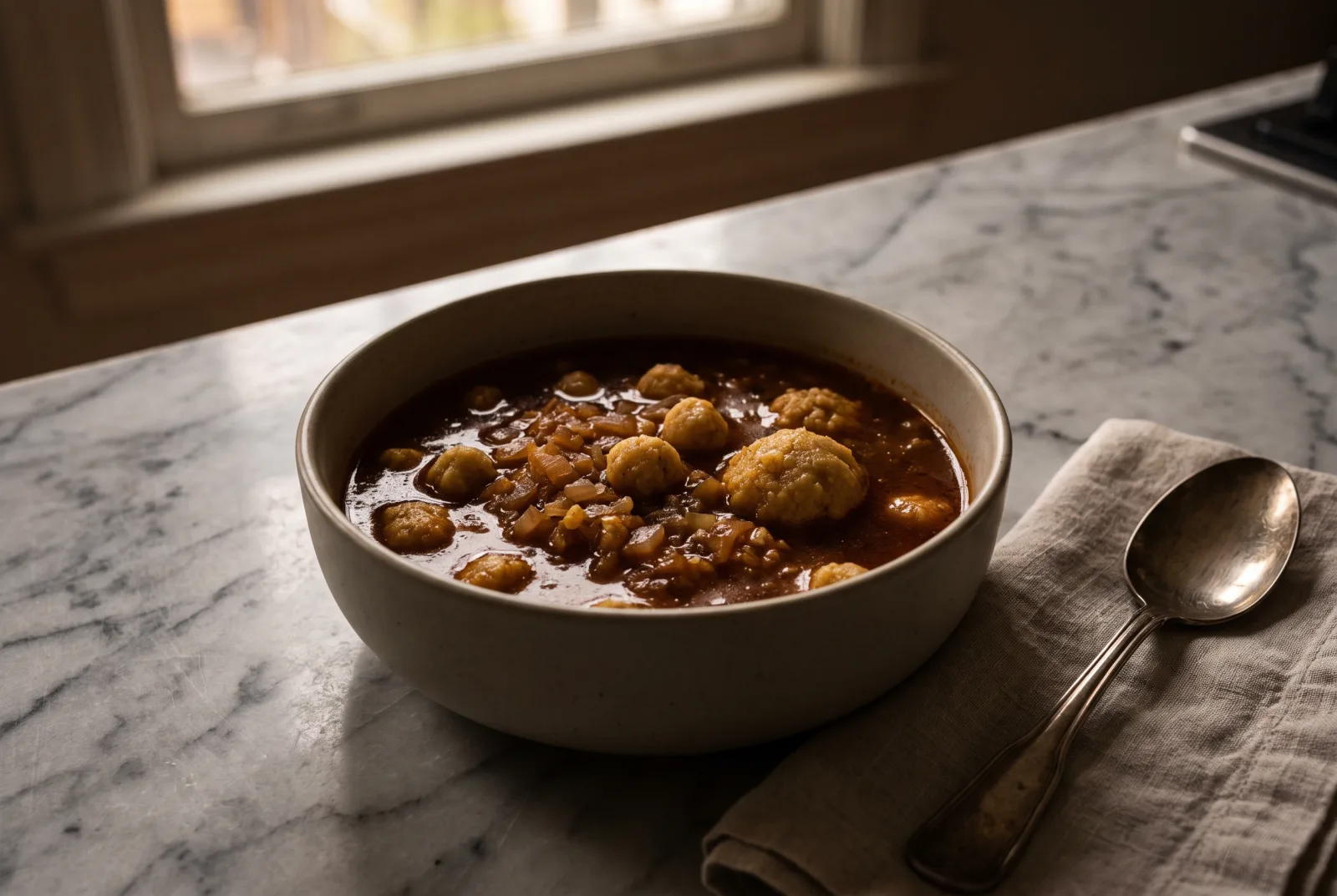 Analı Kızlı (Mother-and-Daughter) Meatball Soup | Two Types of Meatballs with Mint Butter