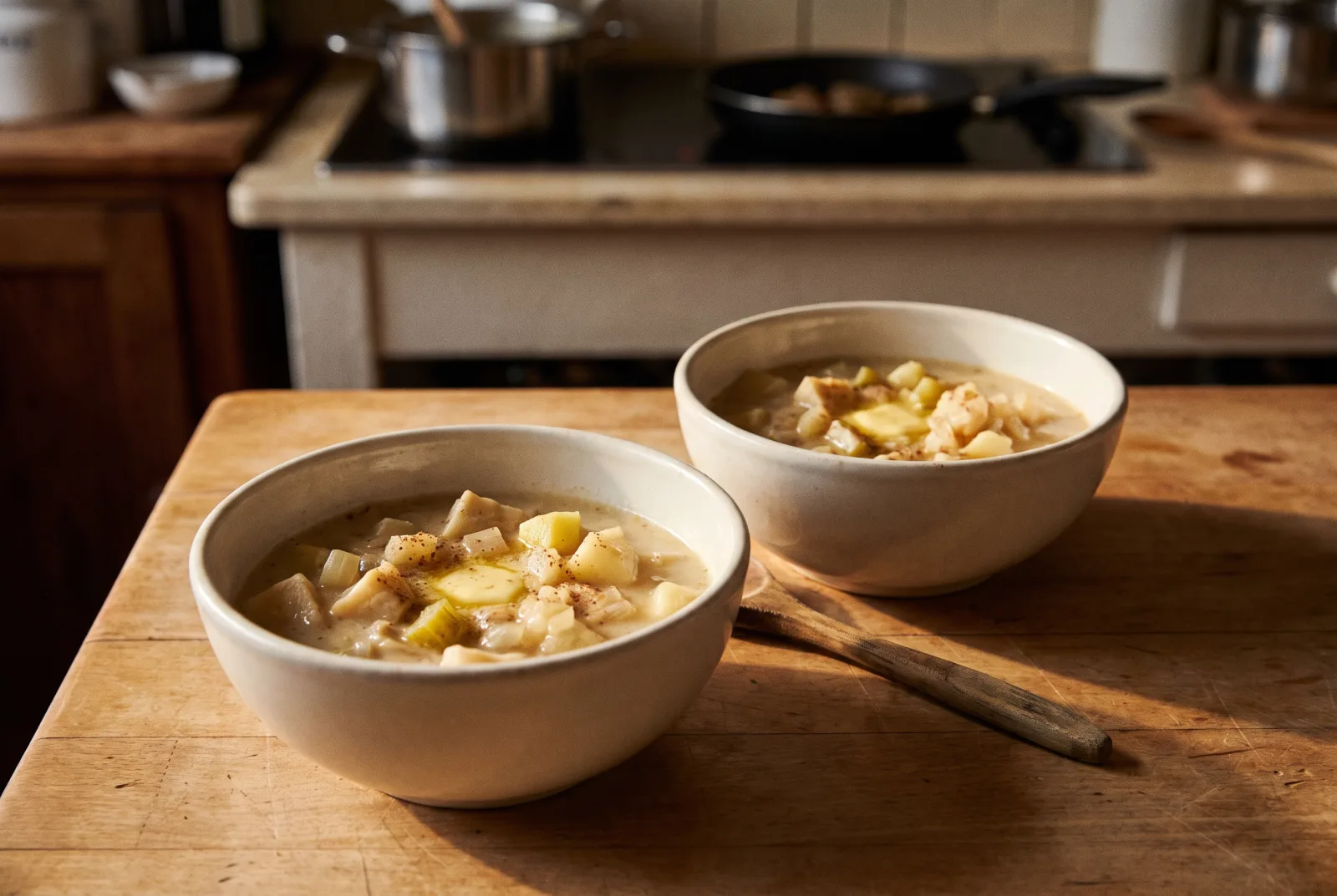 Creamy Celery Root Soup with Nutmeg