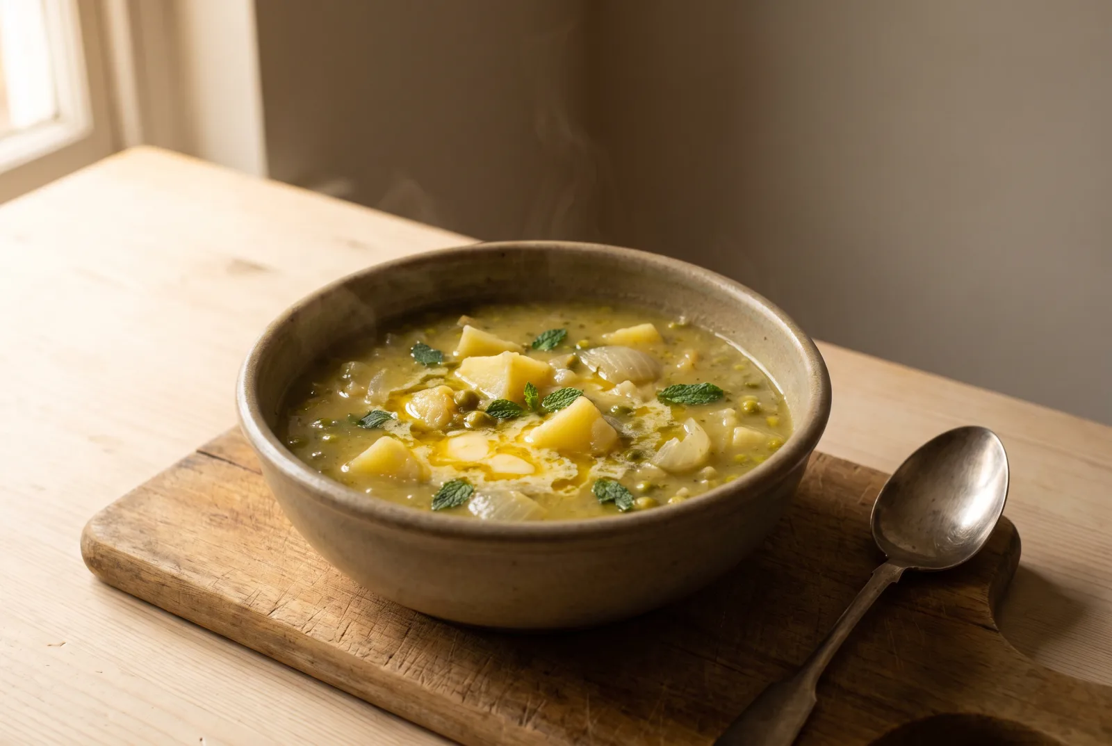Creamy Pea Soup with Fresh Mint