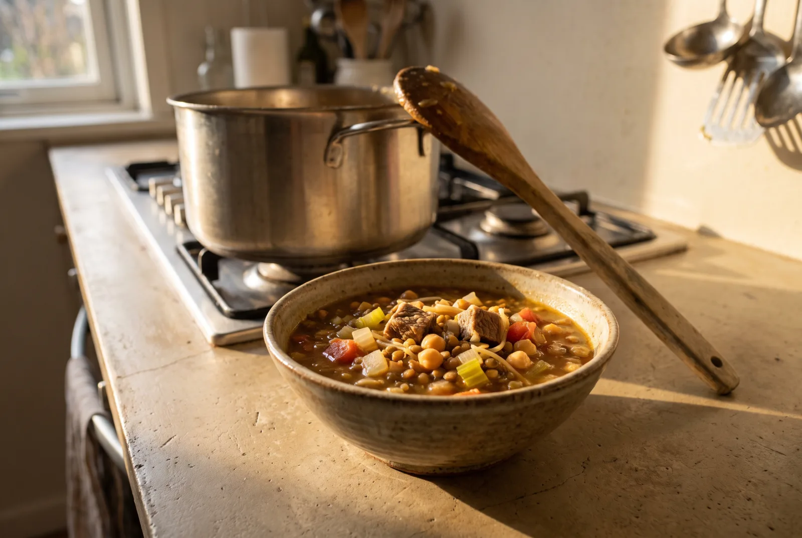 Harira | Moroccan Lamb, Lentil, and Chickpea Soup