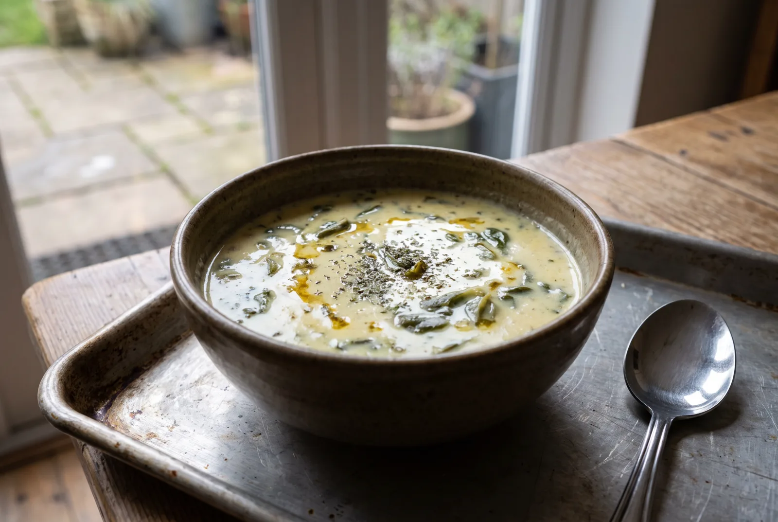 Yogurt Purslane Soup | Homemade with Mint