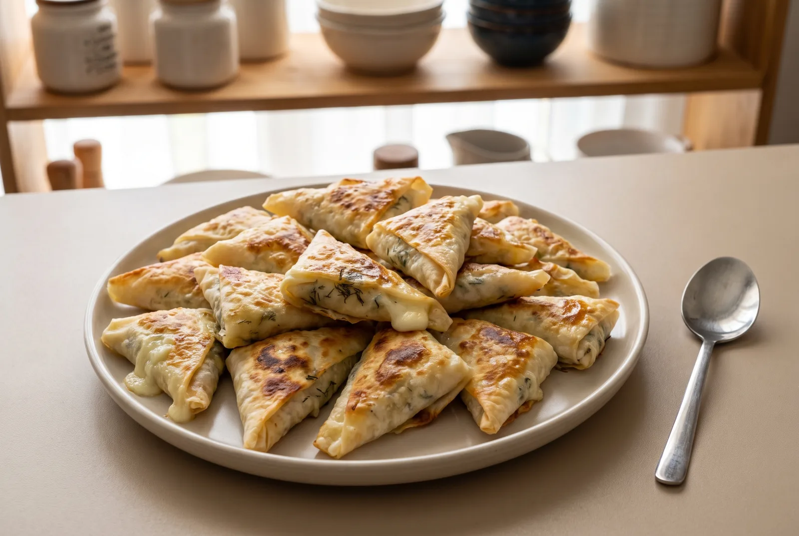 Muska Boregi | Cheese and Dill Pastry Triangles