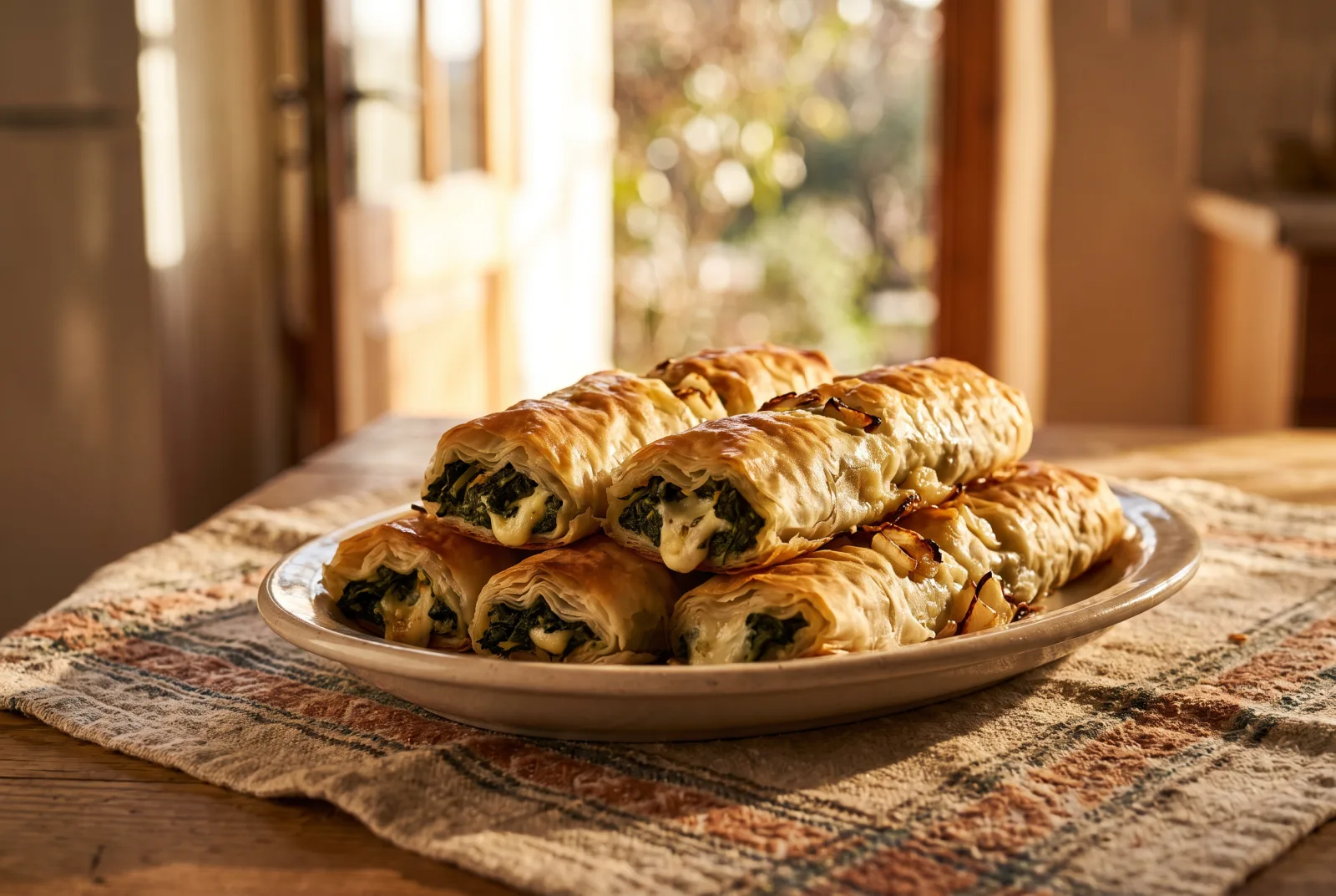 Spinach Yufka Börek | Layered Baked Pastry