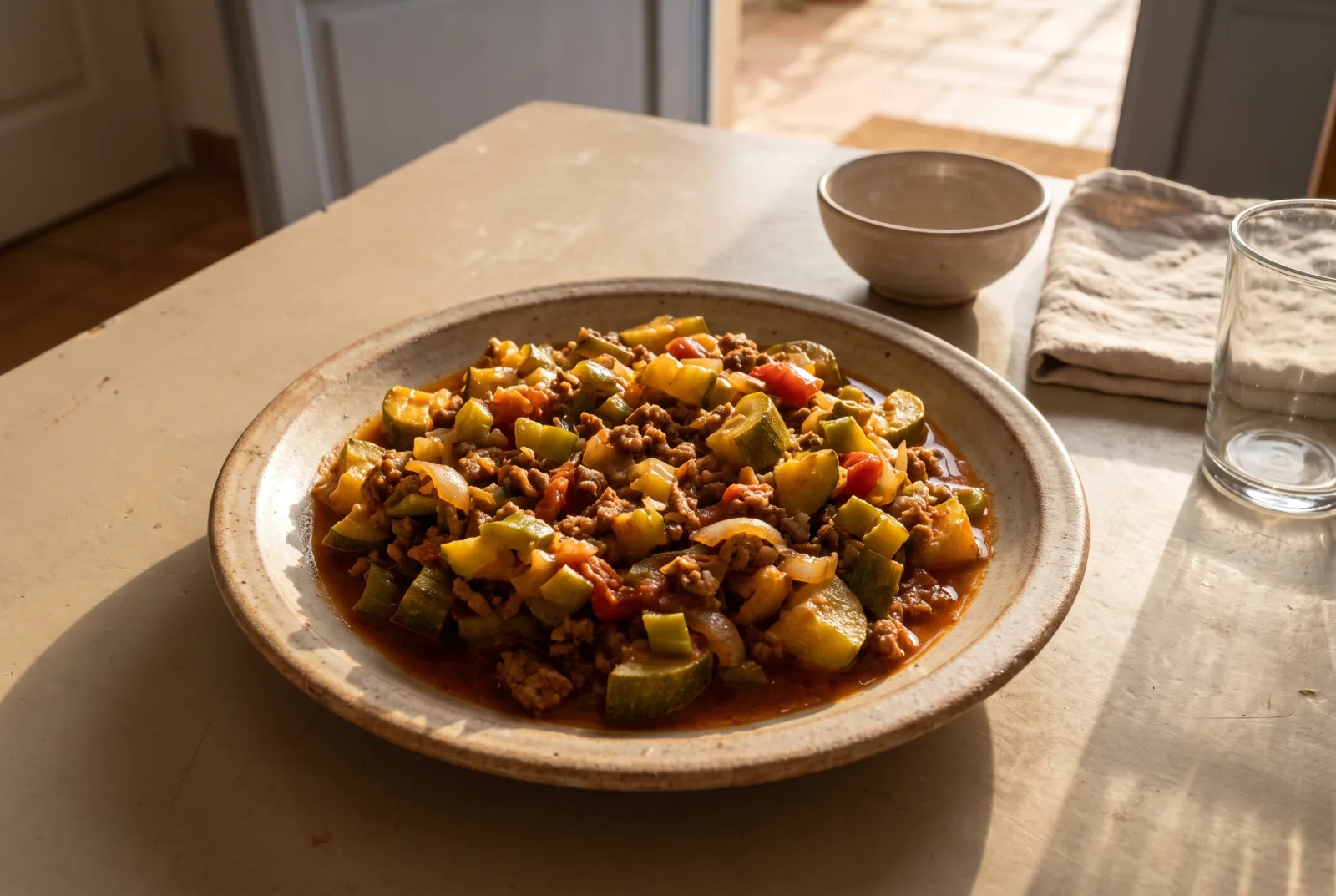 Zucchini Stew | Saucy Zucchini with Ground Meat