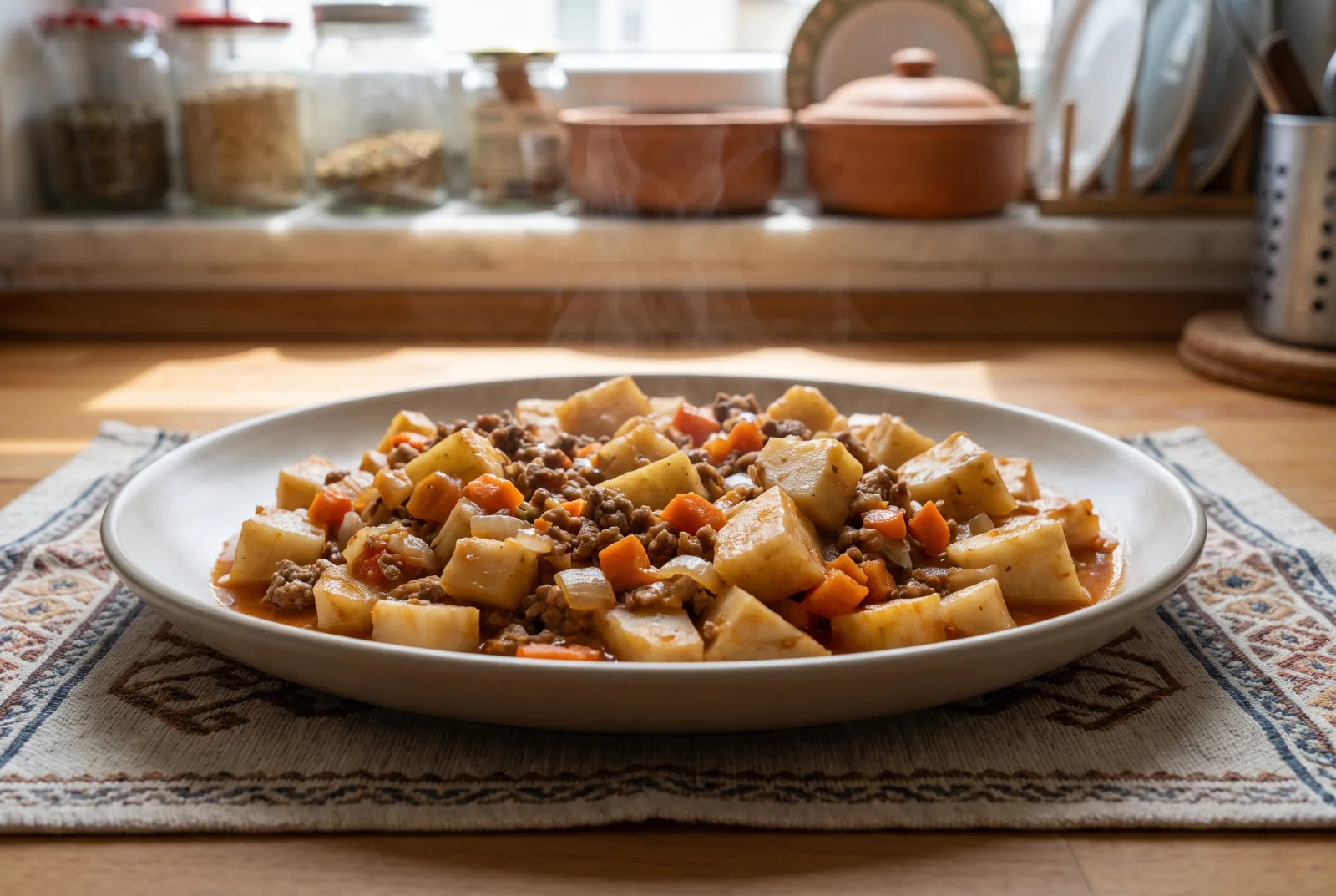 Celeriac Stew | Hearty Winter Stew with Ground Meat