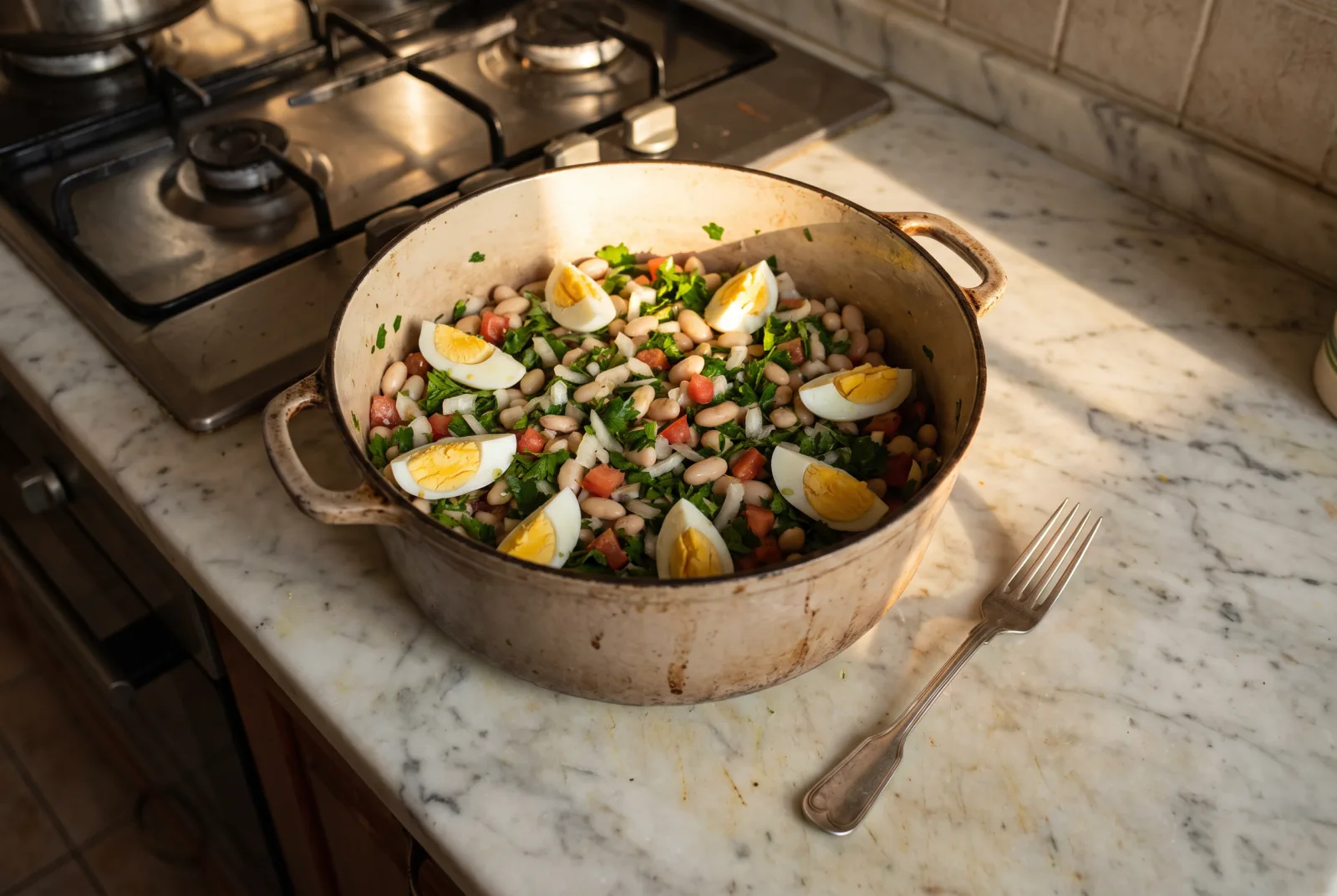 Piyaz | Turkish Dried Bean Salad Meze
