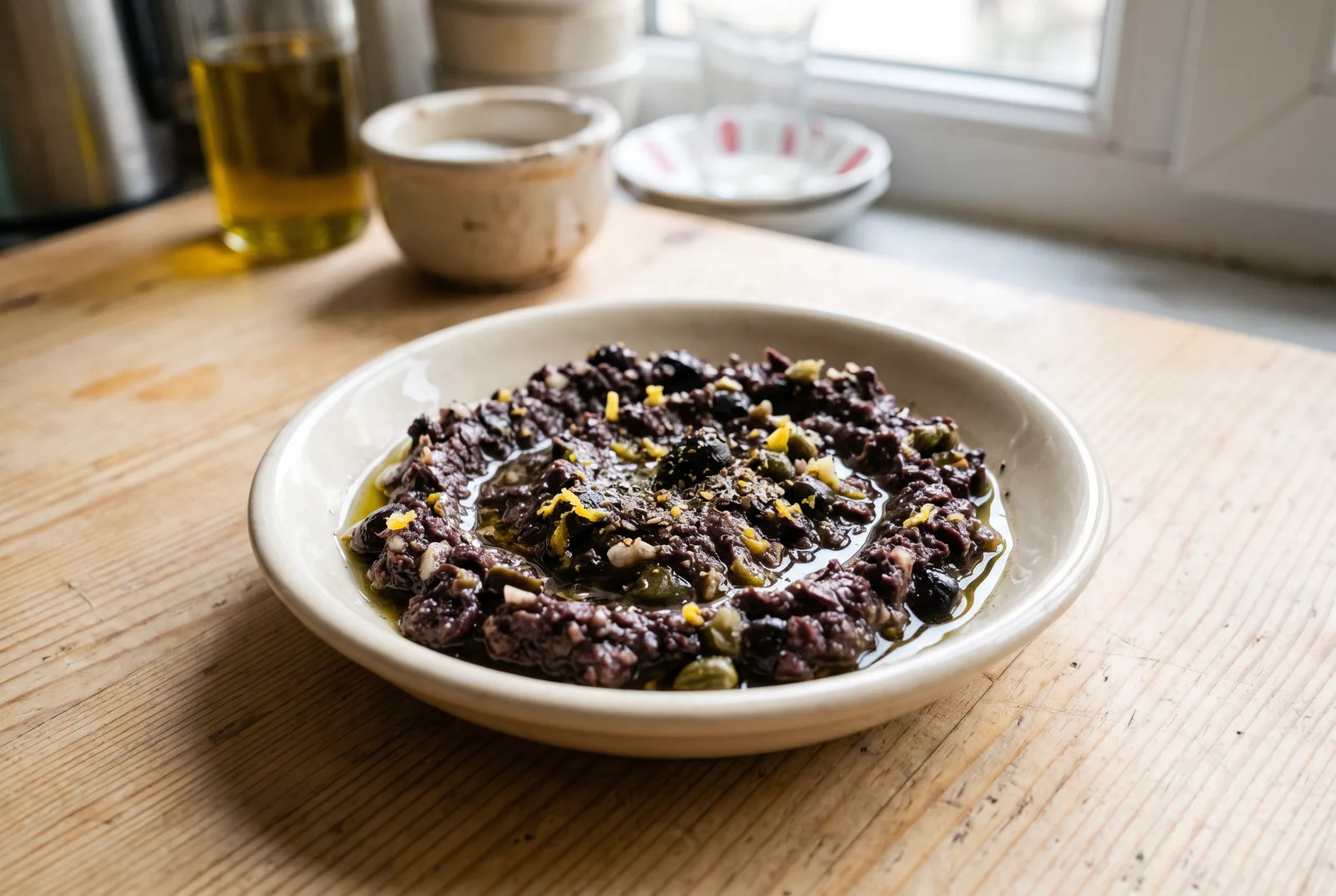 Olive Tapenade | A Meze with Capers and Lemon