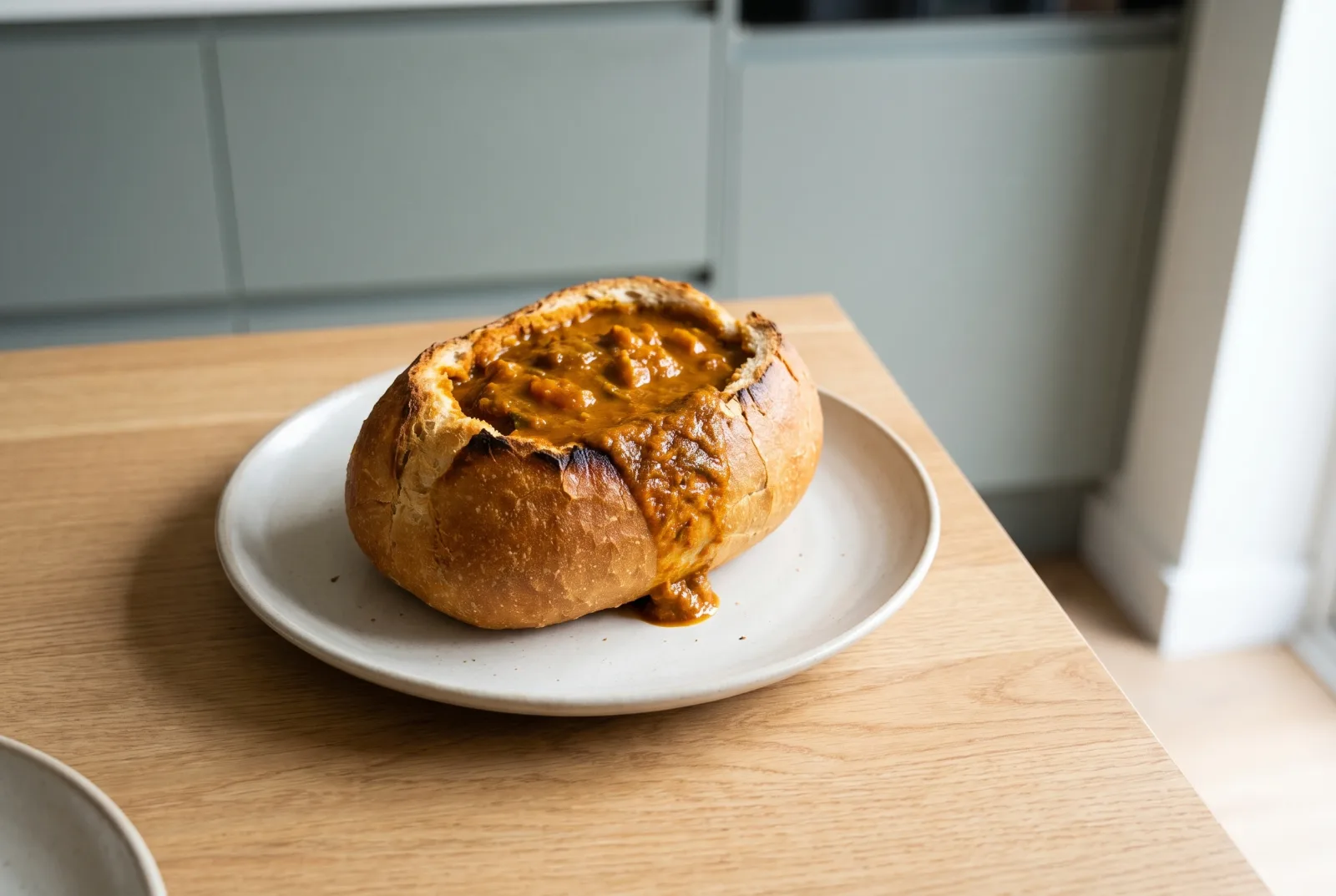 Bunny Chow | South African Spiced Chicken Curry in a Bread Bowl