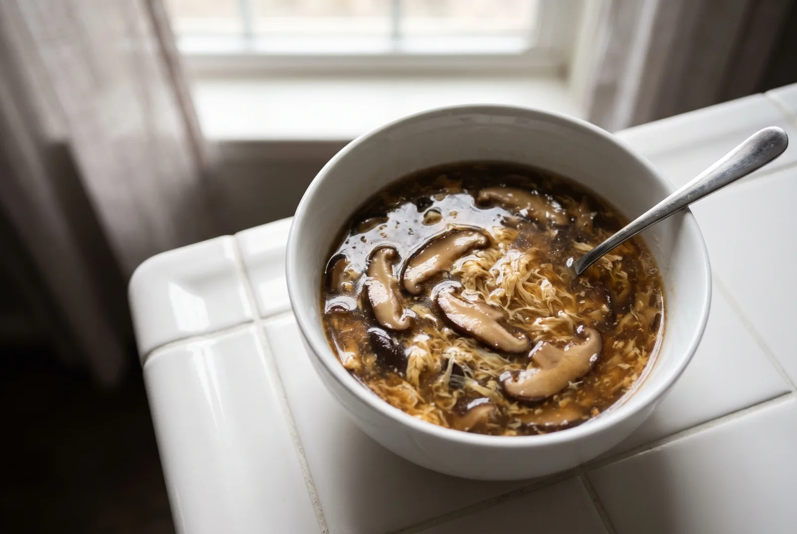 Hot and Sour Soup | Chinese Spicy Mushroom Soup