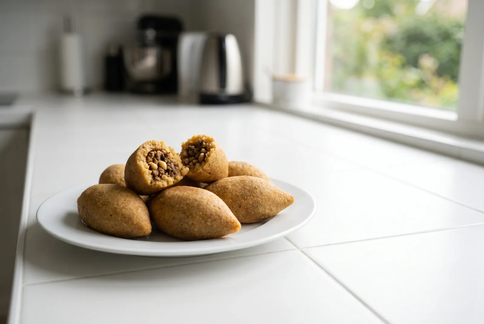 Baked İçli Köfte (Lean Stuffed Bulgur Meatballs)