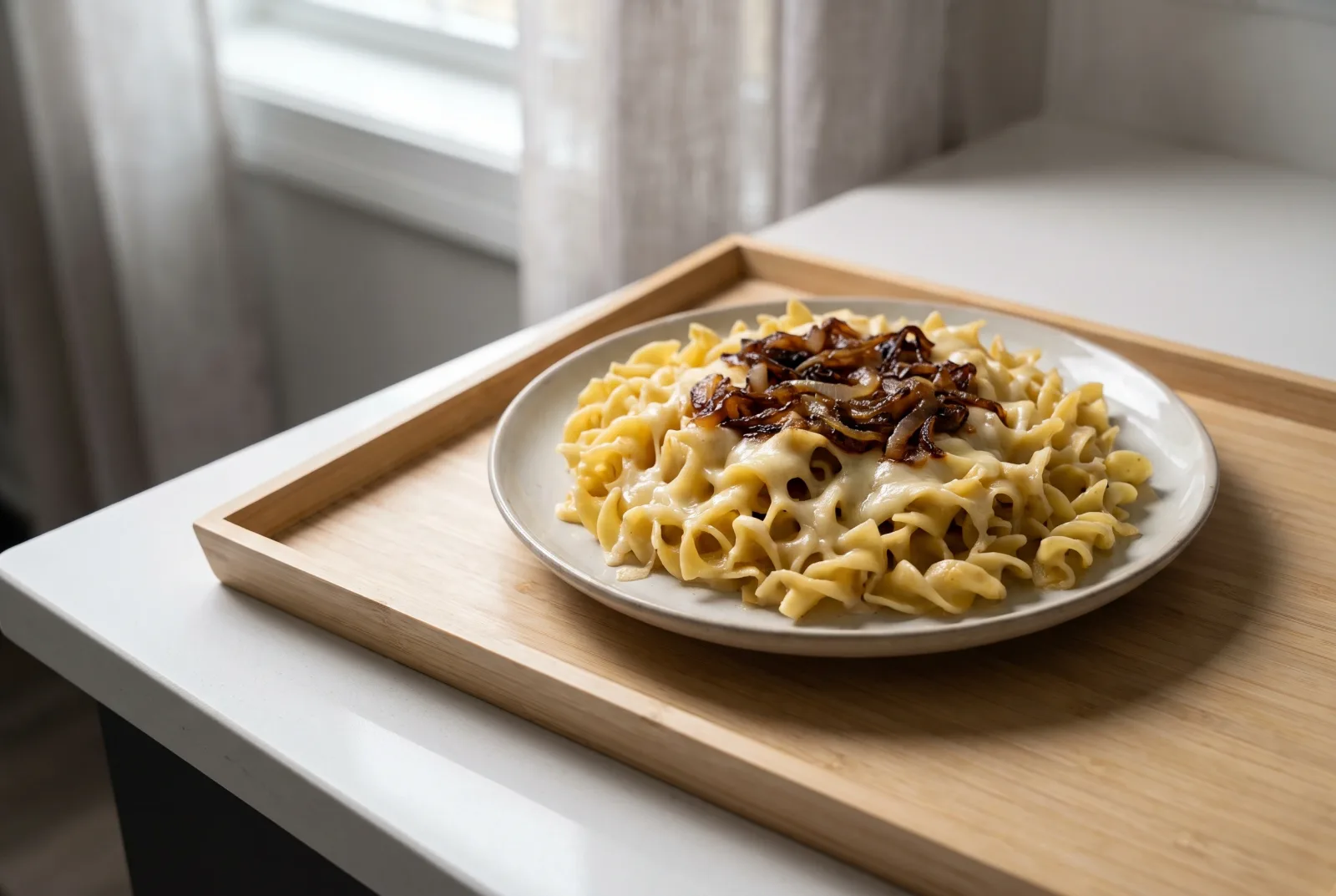 Käsespätzle (German Cheese-Topped Soft Egg Noodles)