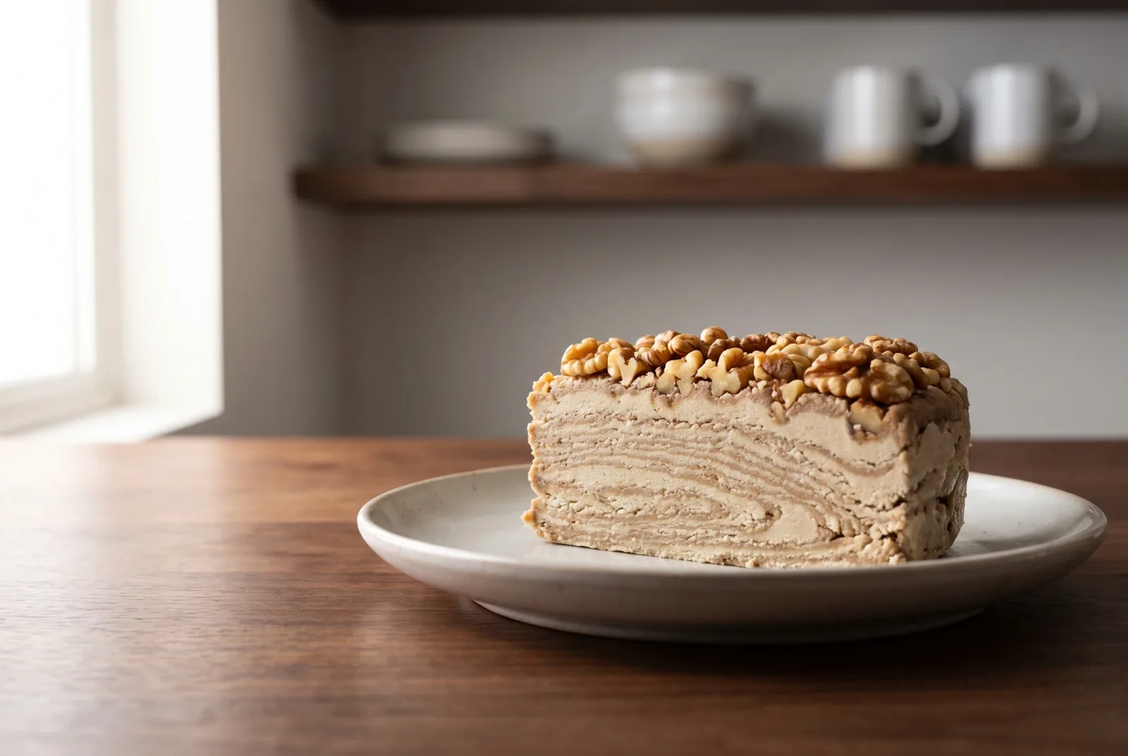 Katmer Helvası (Ordu-Style Layered Flour Halva with Walnuts)