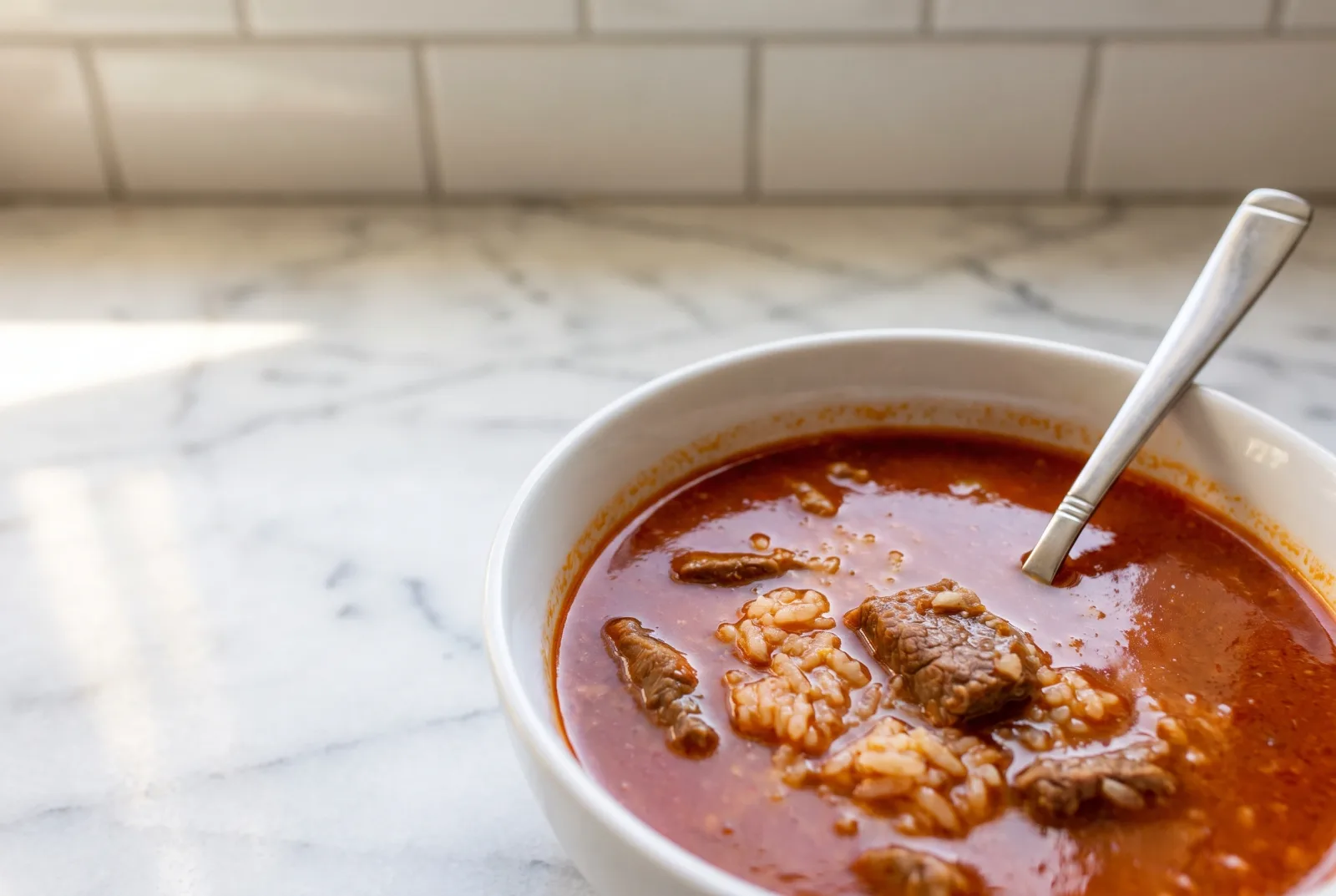 Kharcho Soup | Georgian Beef, Rice, and Sour Plum Soup