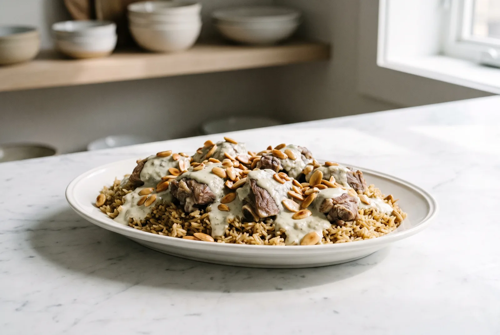 Mansaf — Jordanian Lamb with Yogurt Sauce