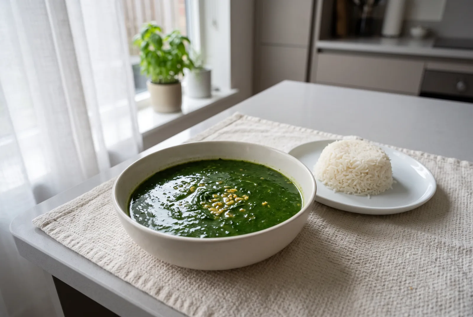 Molokhia — Egyptian chicken and mallow soup
