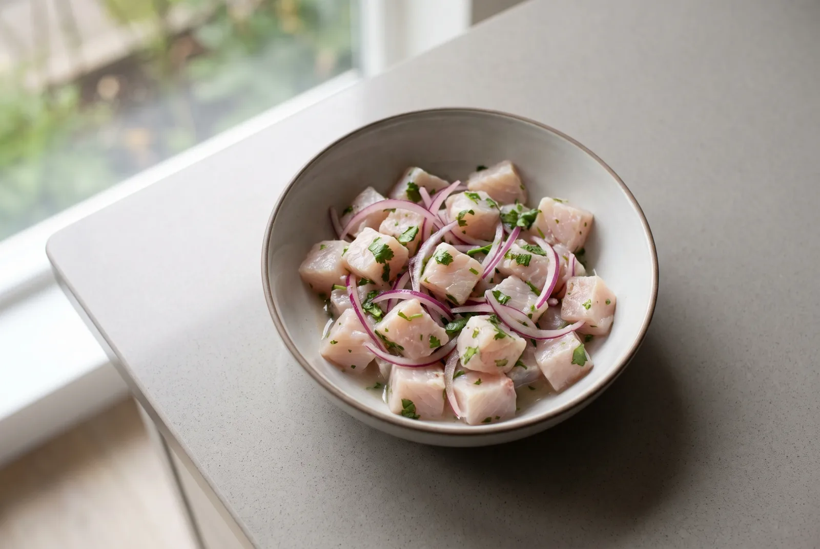 Peruvian Ceviche | Lemon-Marinated Raw Fish Salad