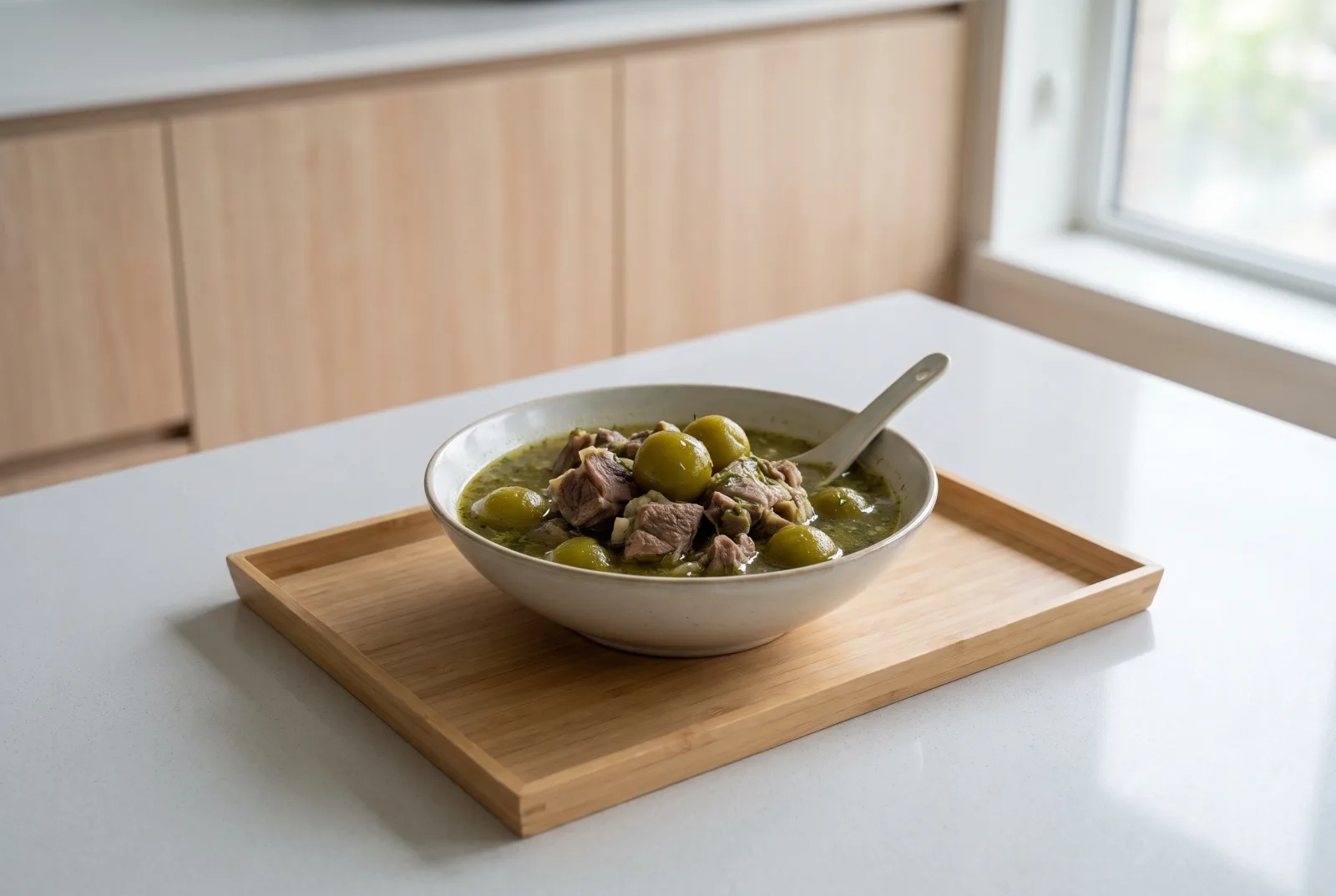 Chakapuli | Georgian Lamb Stew with Green Plums and Herbs