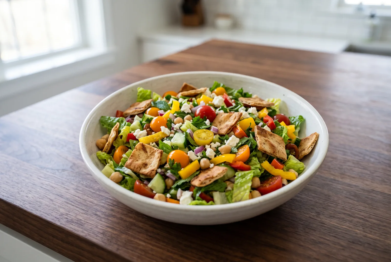 Fattoush | Lebanese Salad with Toasted Pita