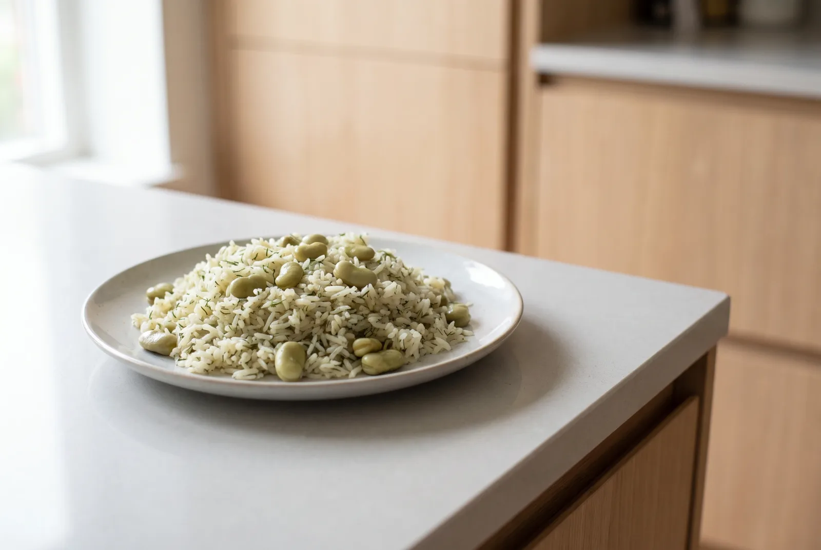 Timman Bagilla | Iraqi Rice with Fava Beans and Dill