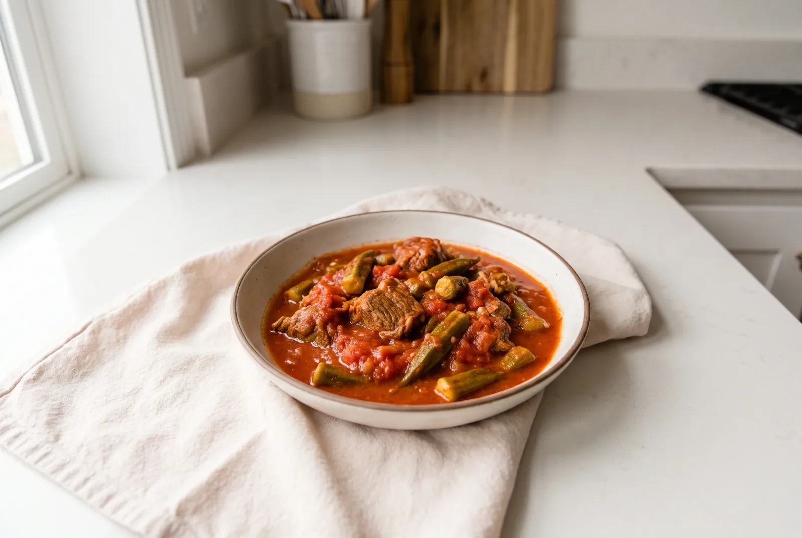 Jordanian Okra Stew with Lamb