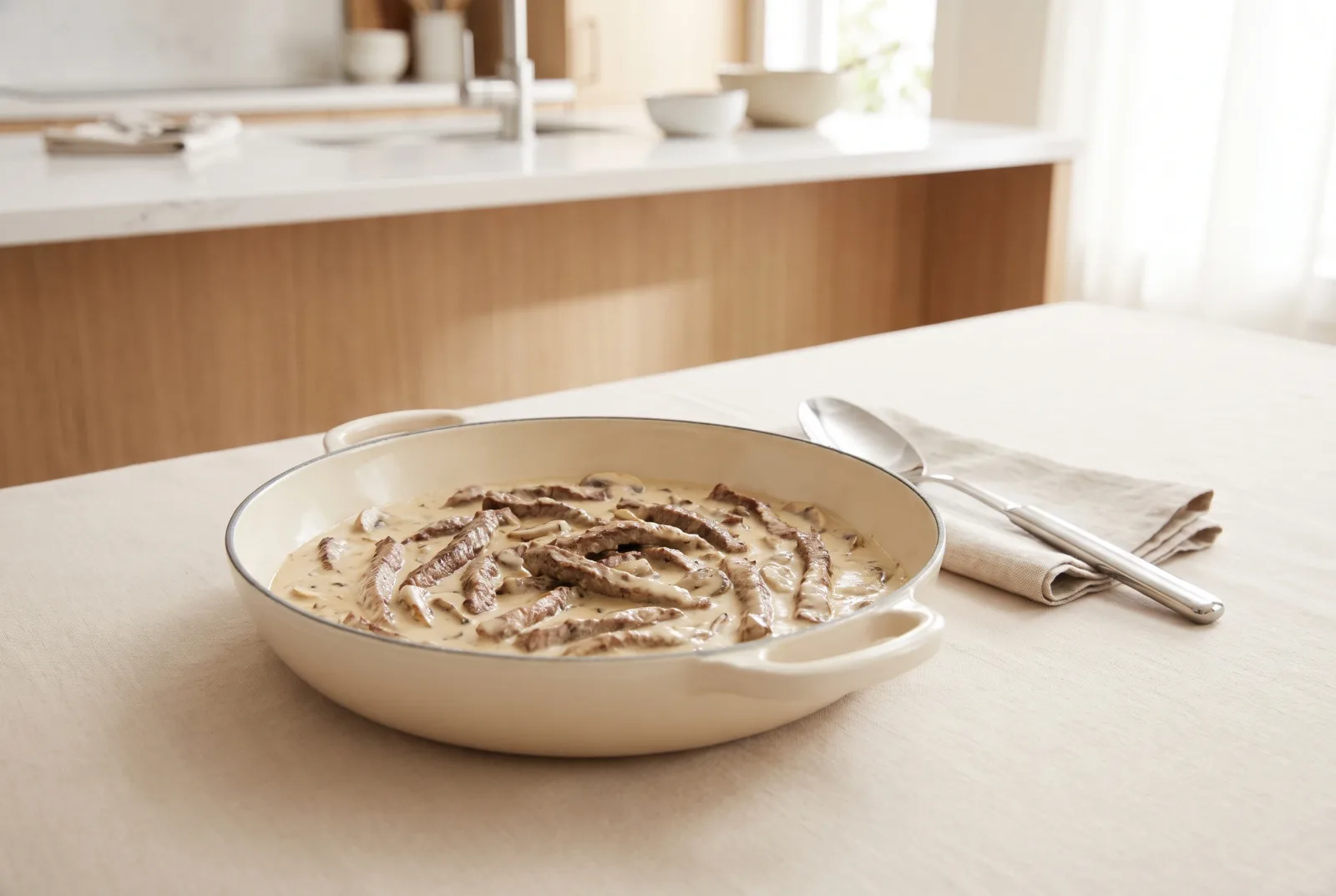 Beef Tenderloin Sauté | Creamy Mushroom Beef Tenderloin