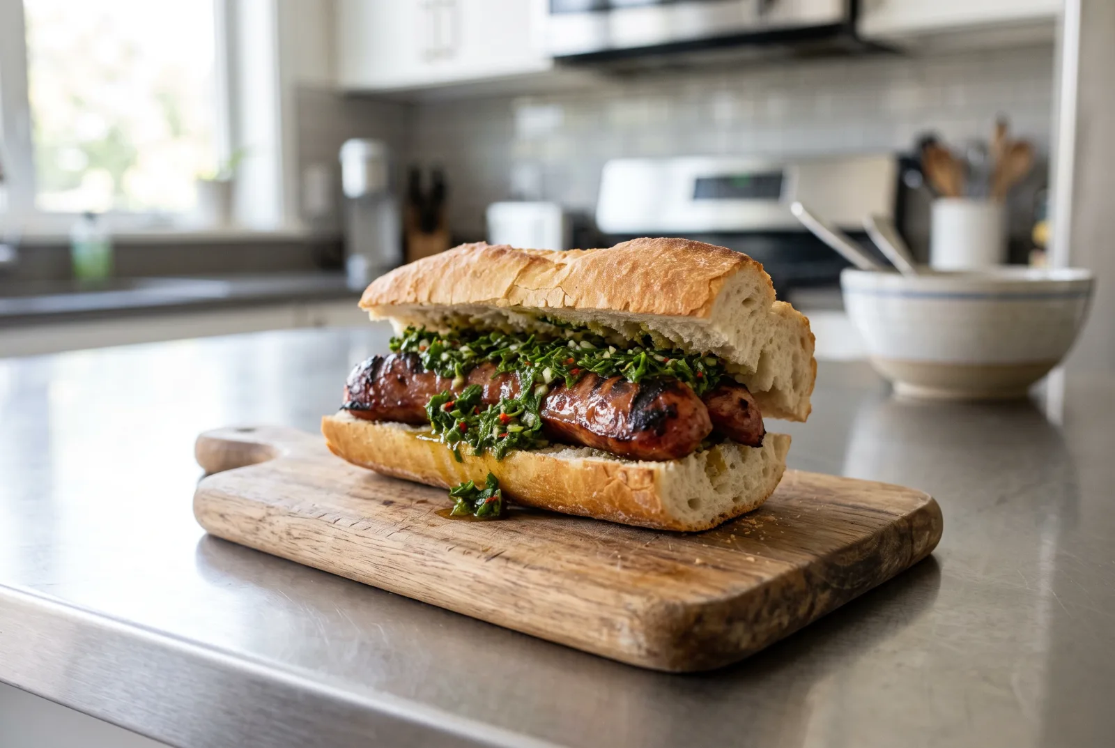 Choripán | Argentine-Style Grilled Sausage Sandwich