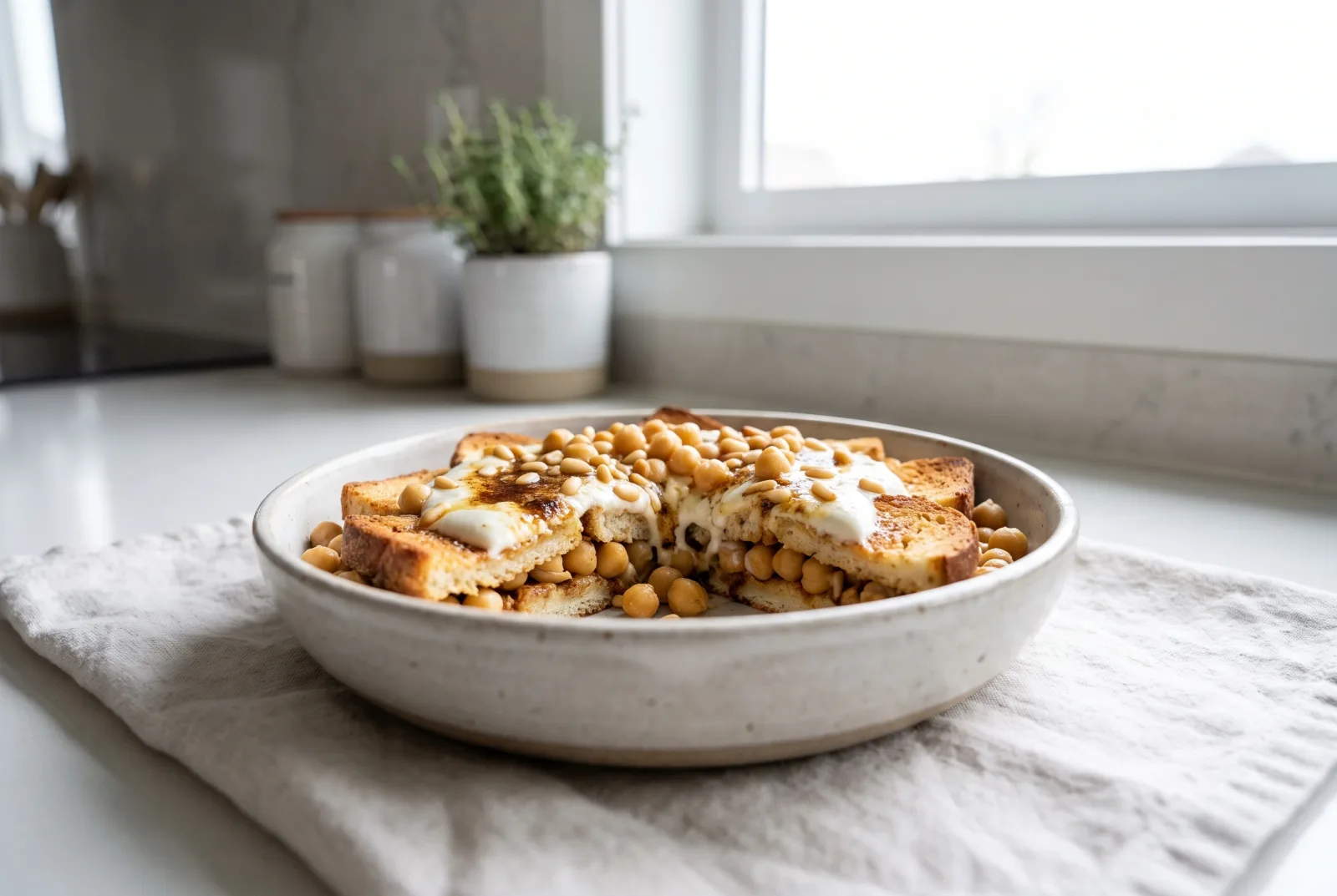 Fatteh Hummus | Syrian Chickpea, Bread, and Yogurt Dish