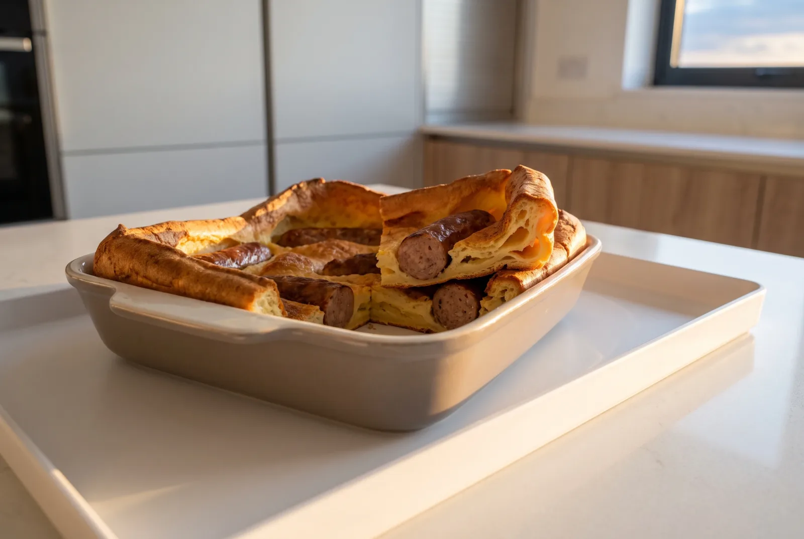 Toad in the Hole | British-Style Sausages in Yorkshire Pudding Batter