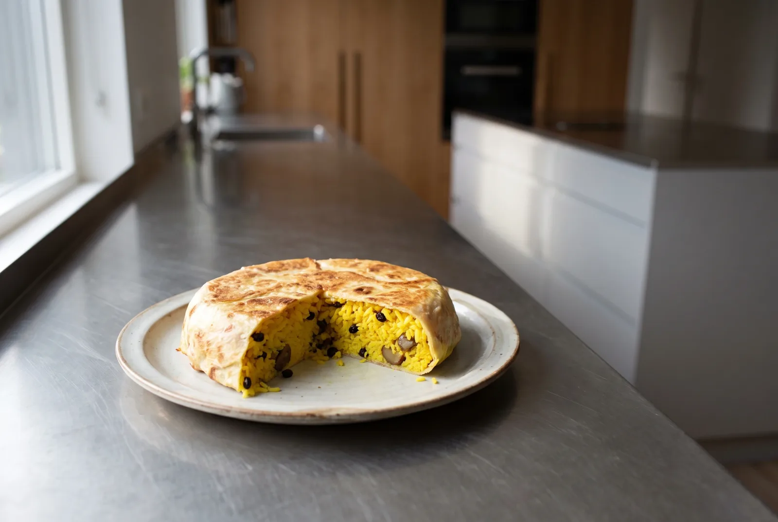 Shah Pilaf | Azerbaijani Saffron Rice Wrapped in Lavash with Raisins and Chestnuts