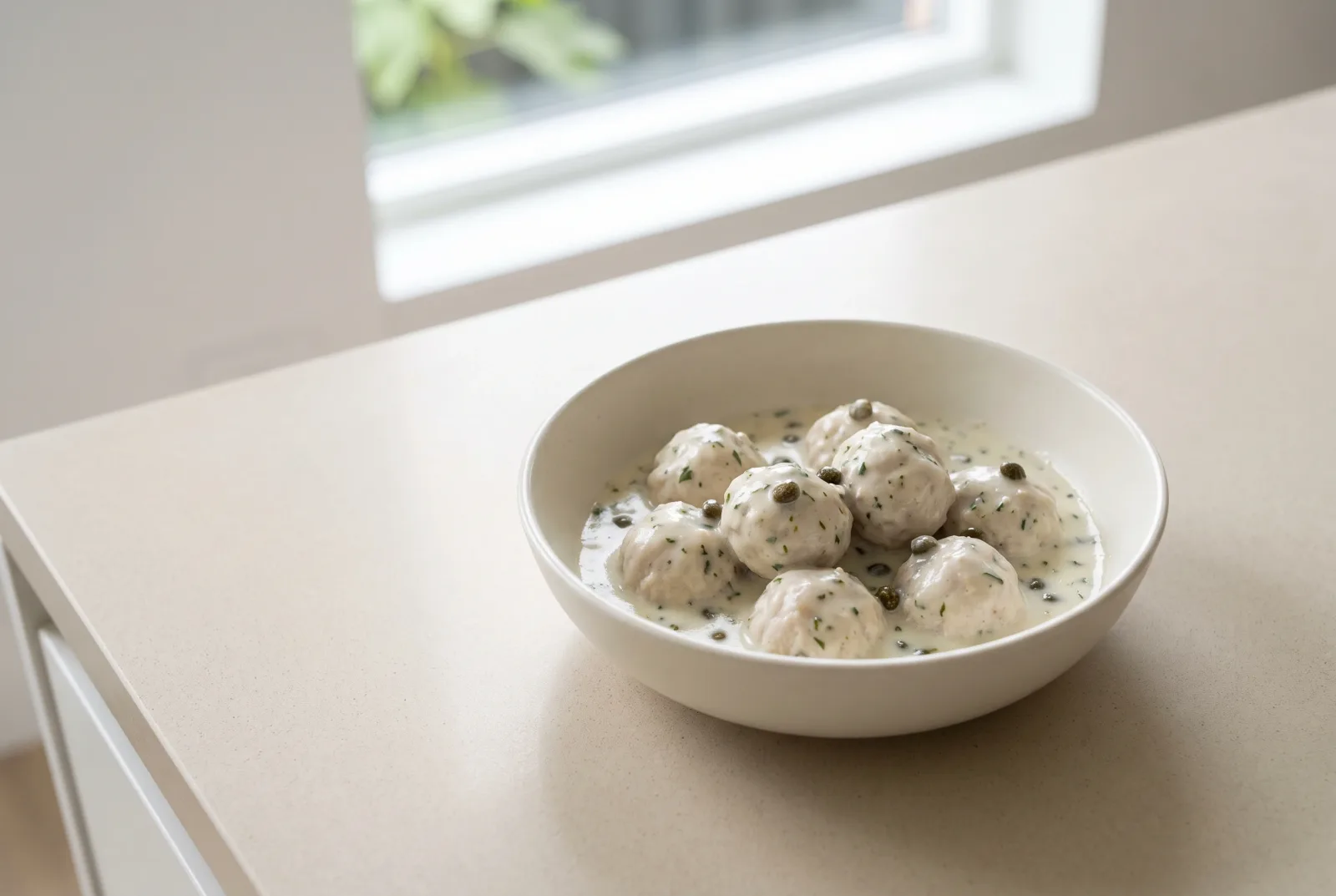 German-Style Meatballs (Königsberger Klopse) with Caper Cream Sauce
