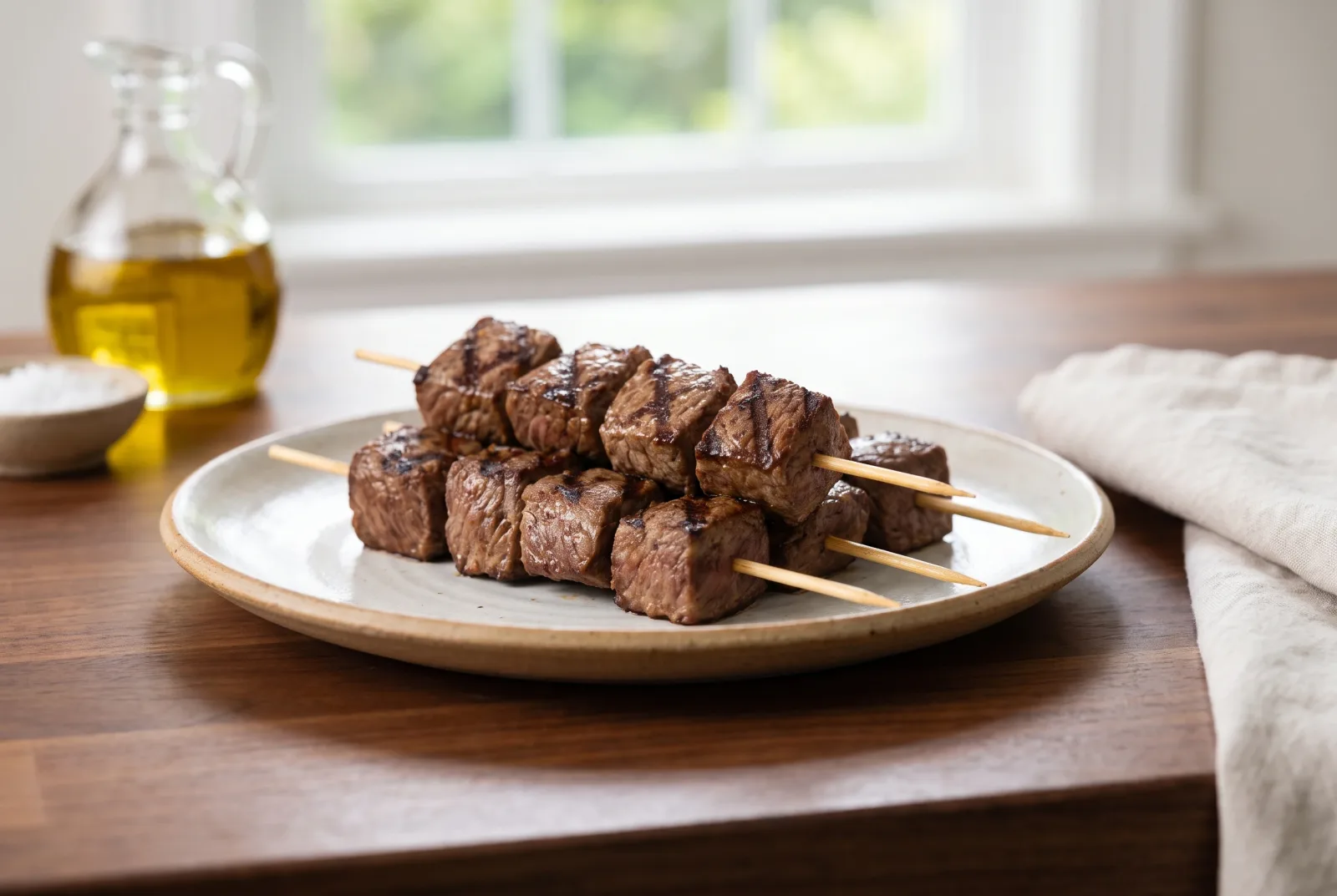 Spiced Grilled Beef Tenderloin Skewers
