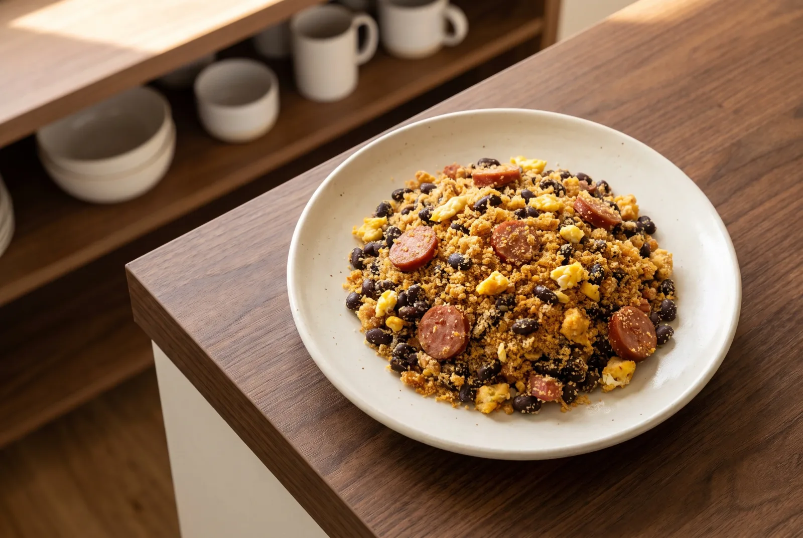 Feijão Tropeiro | Brazilian Beans with Sausage and Cornmeal