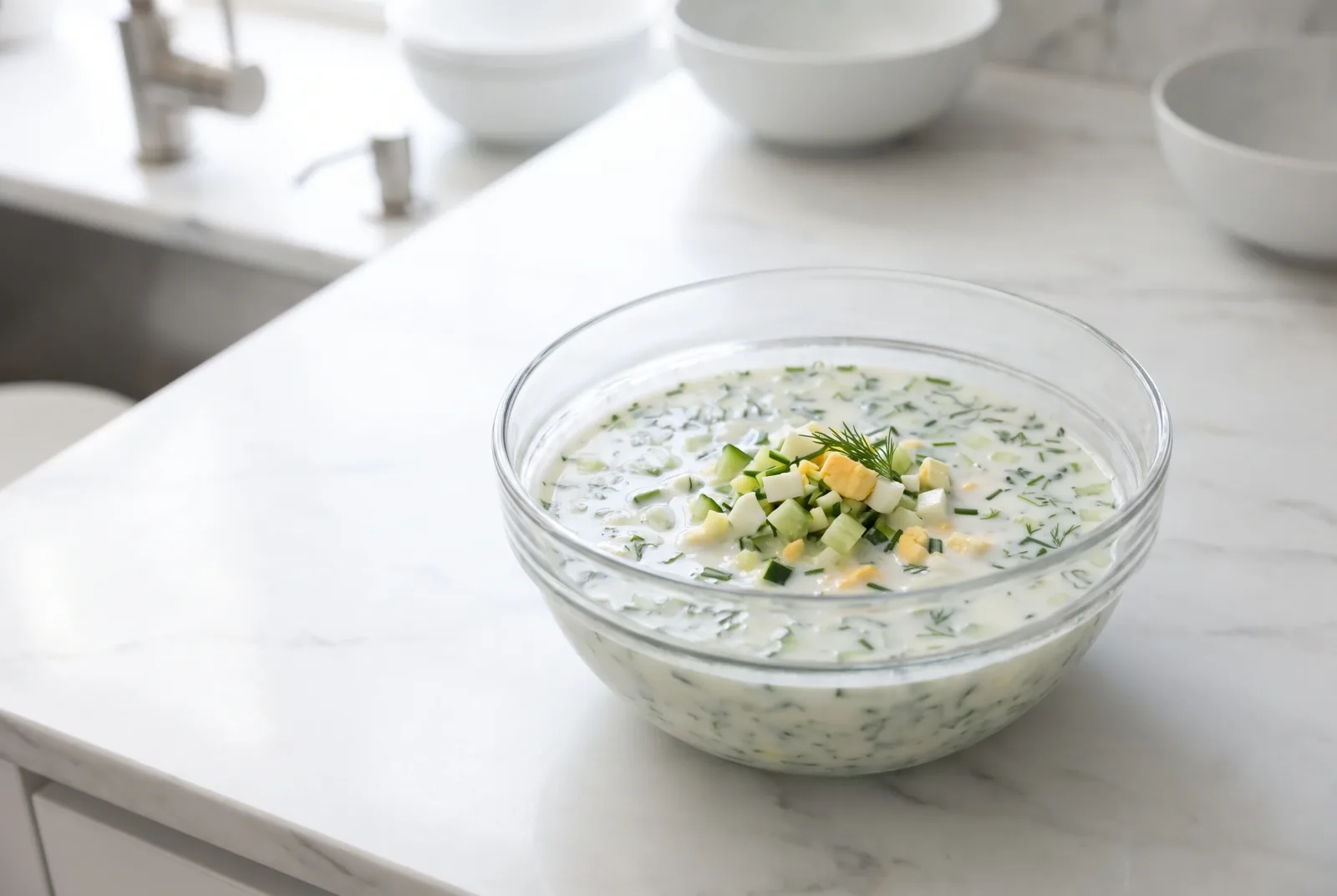 Okroshka | Russian-Style Cold Kefir Summer Soup