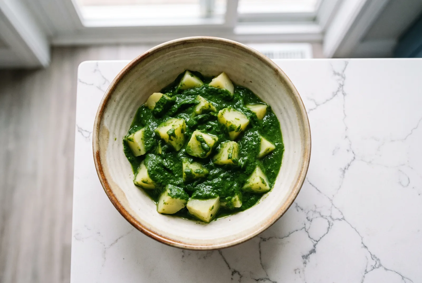 Palak Aloo | Indian Spinach and Potato Curry