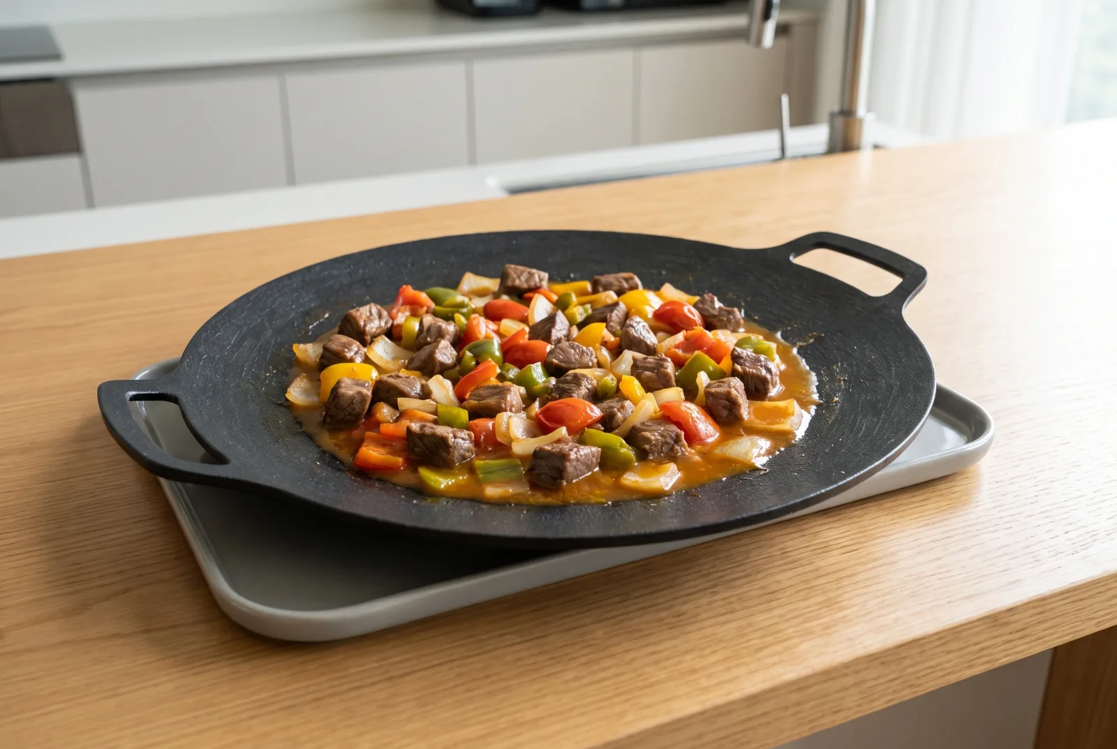Sac Kavurma | Turkish Griddle-Cooked Lamb and Vegetables